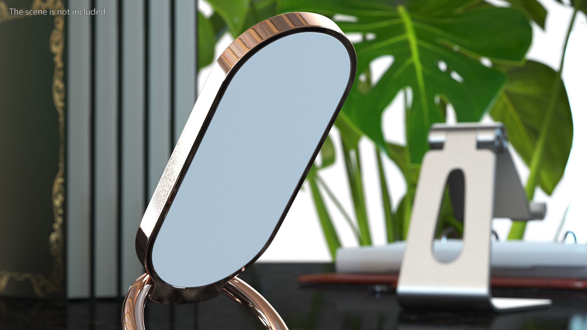 3D Finger Ring and Desktop Phone Holder Gold