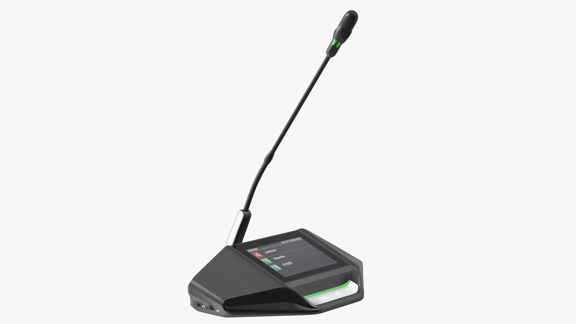 3D Wireless Discussion Device with Touchscreen and Stem Mic