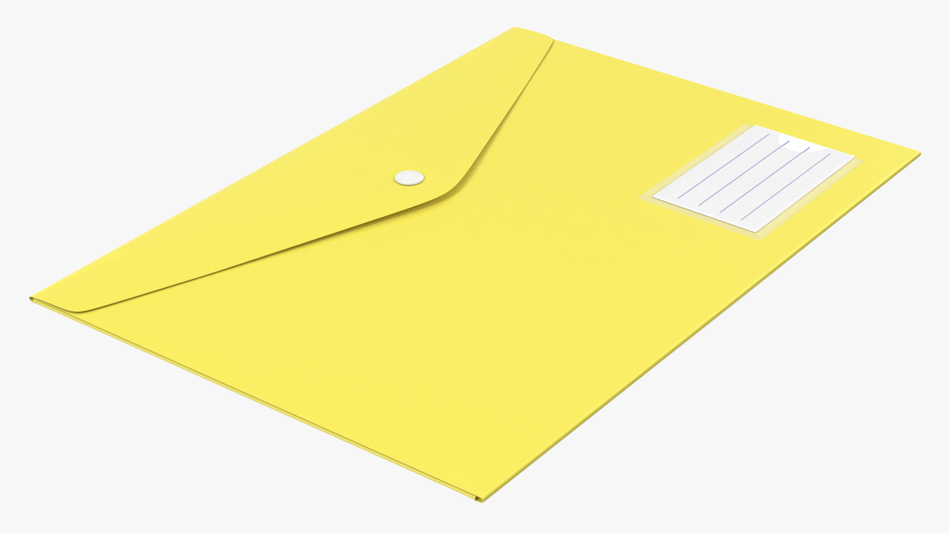 3D A4 Plastic Document Folder Yellow model