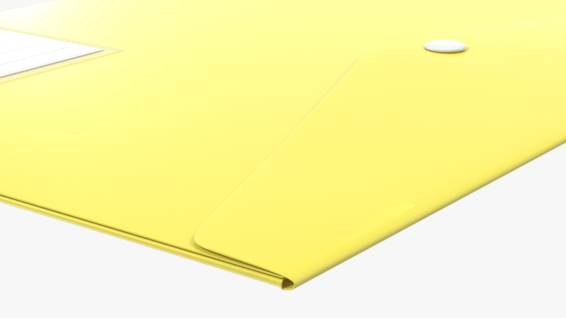 3D A4 Plastic Document Folder Yellow model