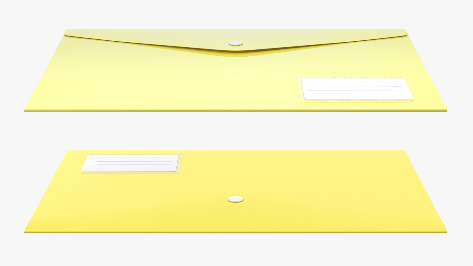 3D A4 Plastic Document Folder Yellow model