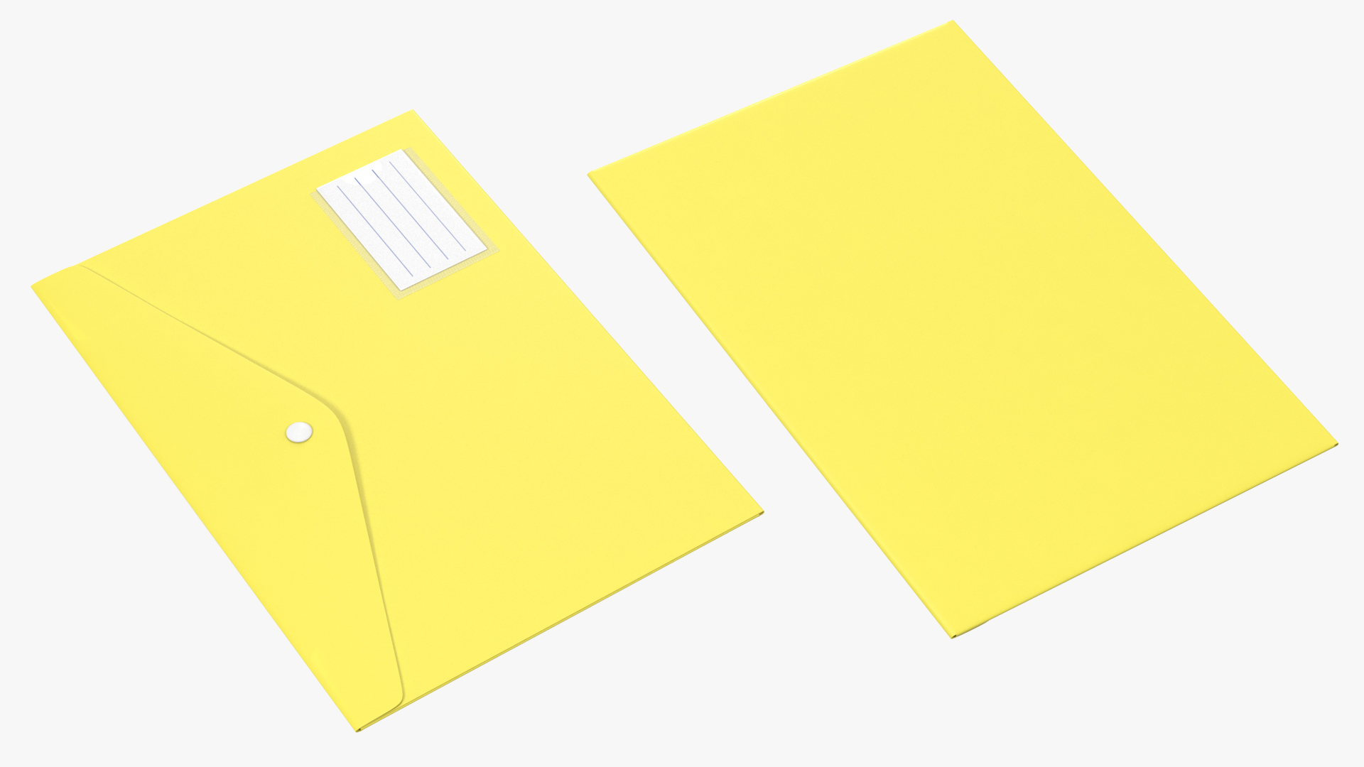 3D A4 Plastic Document Folder Yellow model