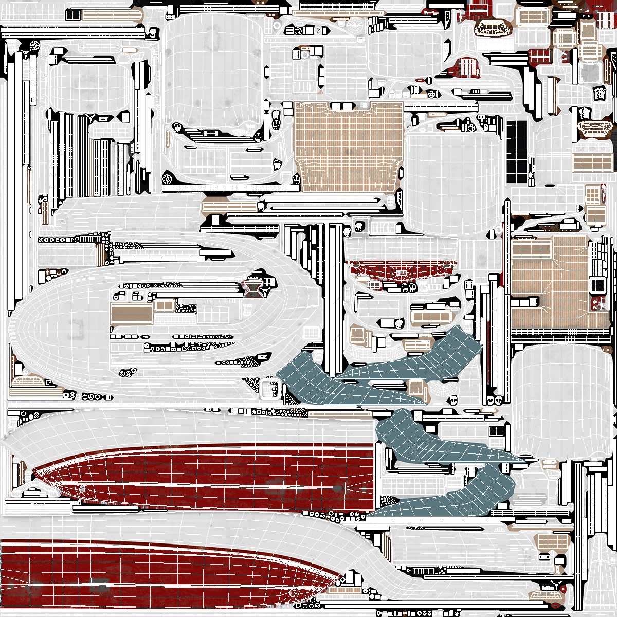 3D Used Sports Fishing Boat Henriques 35 Red