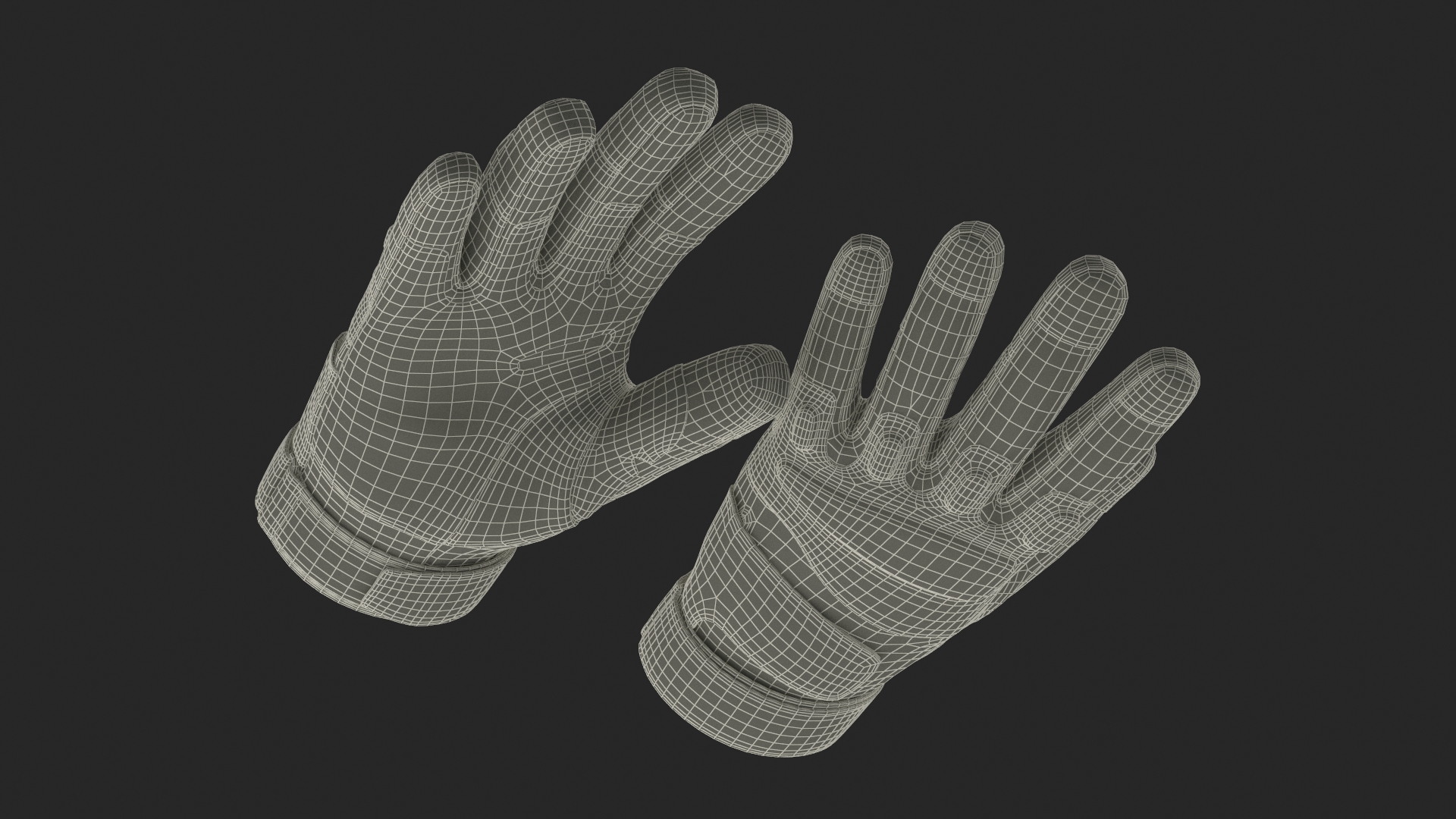 Tactical Military Gloves 3D model