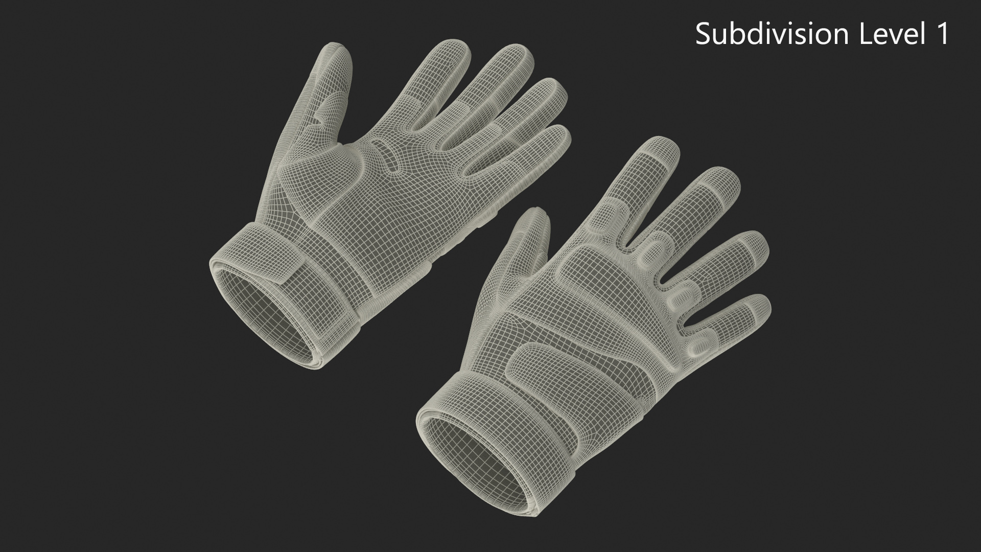 Tactical Military Gloves 3D model