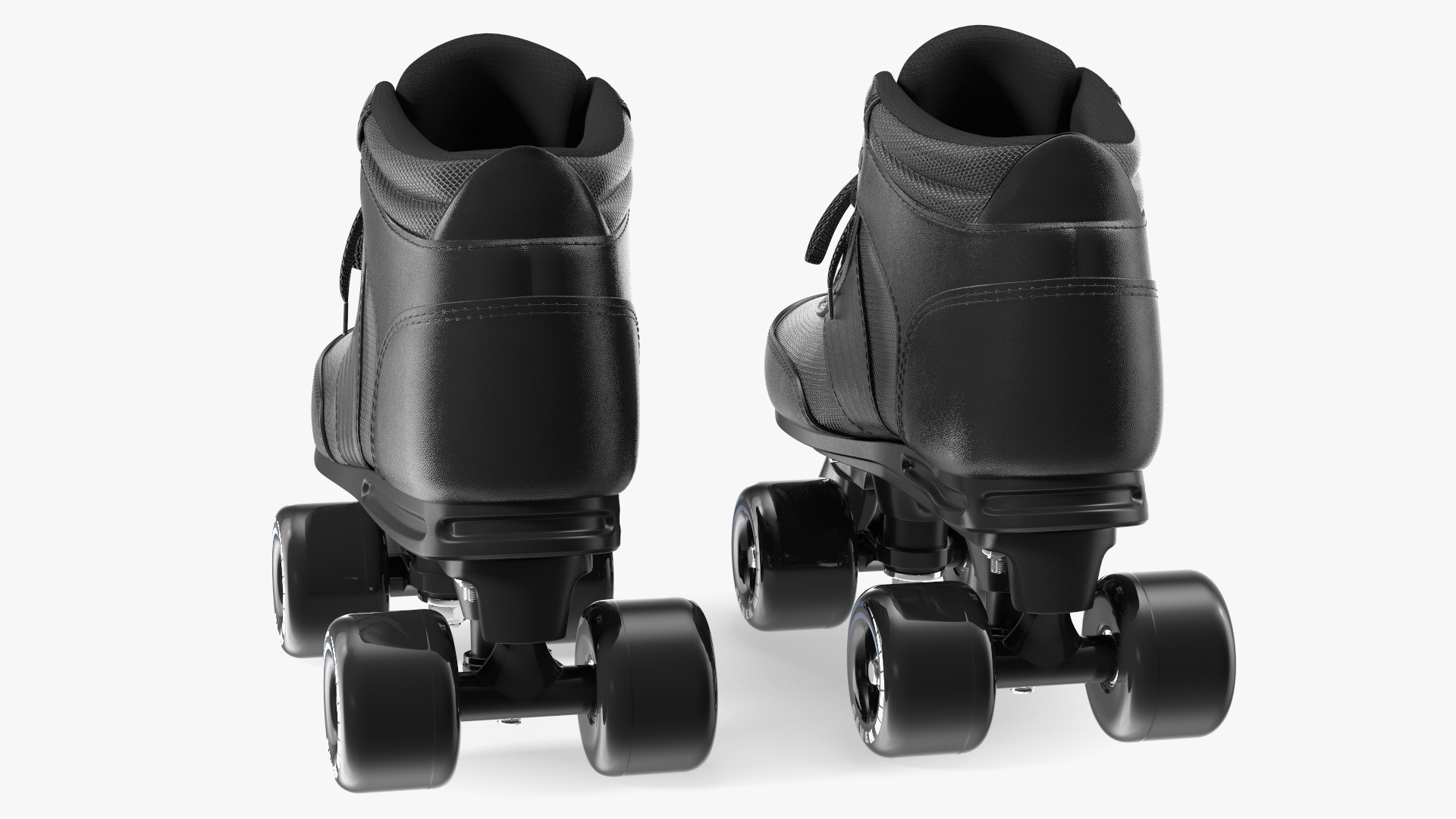 Quad Roller Skates Black 3D model