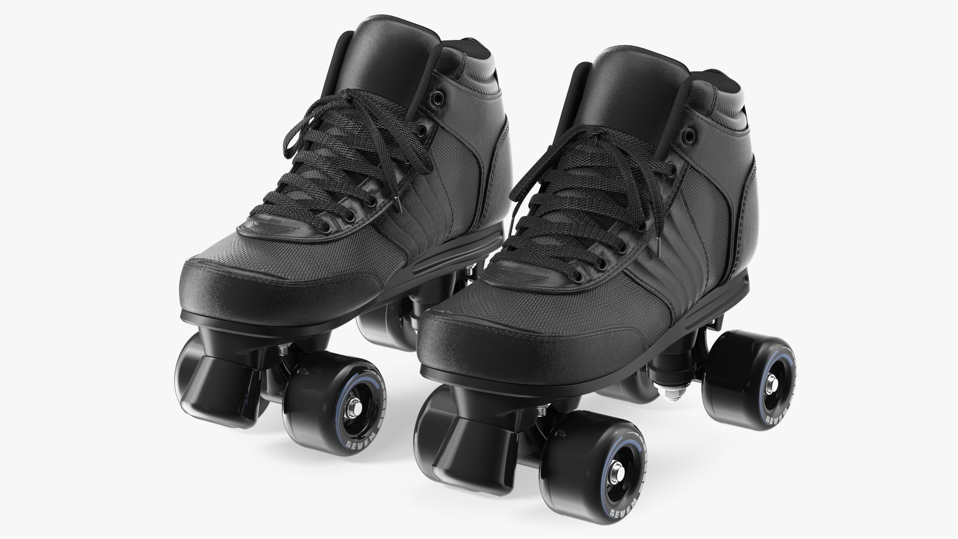 Quad Roller Skates Black 3D model