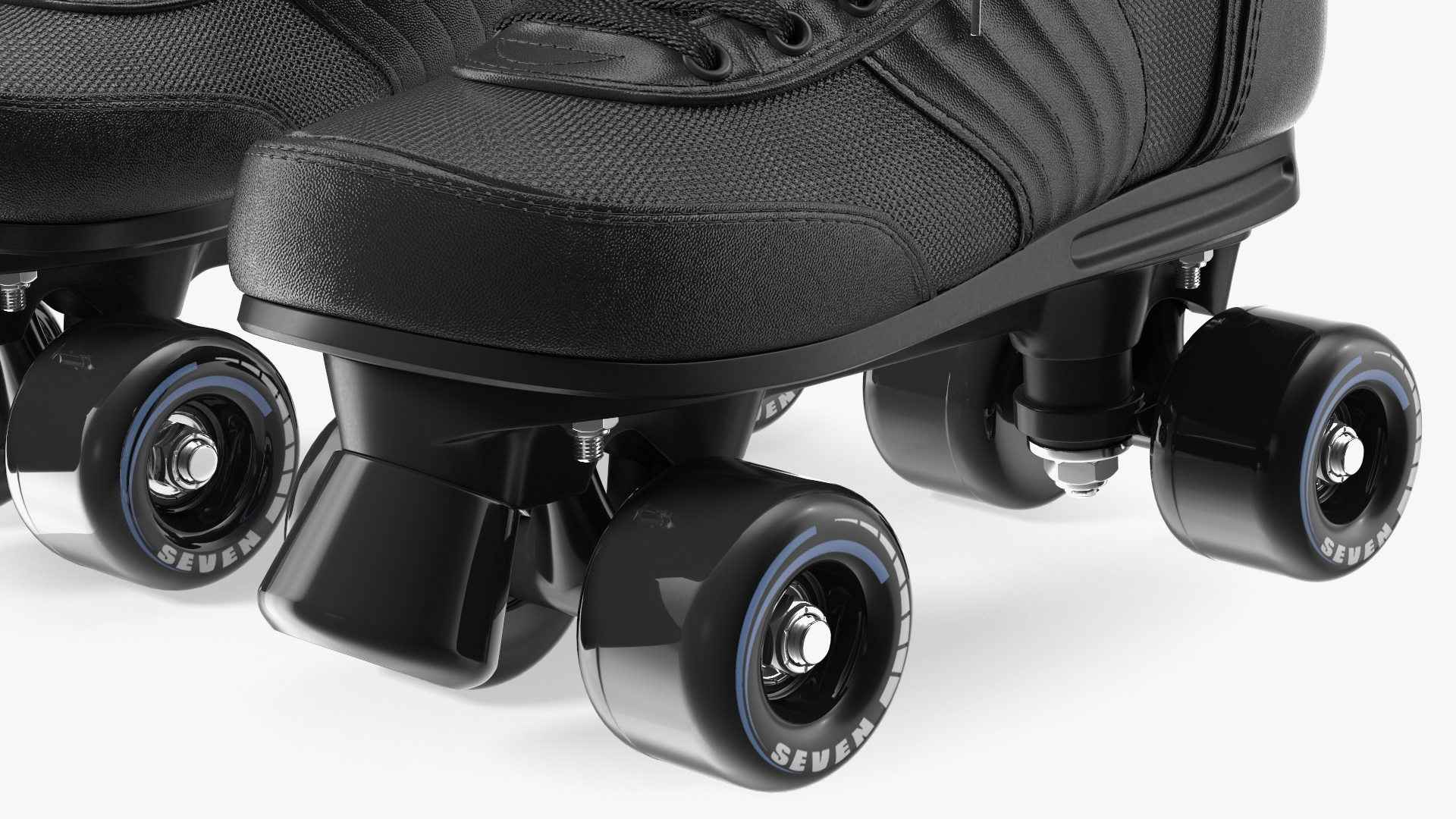 Quad Roller Skates Black 3D model