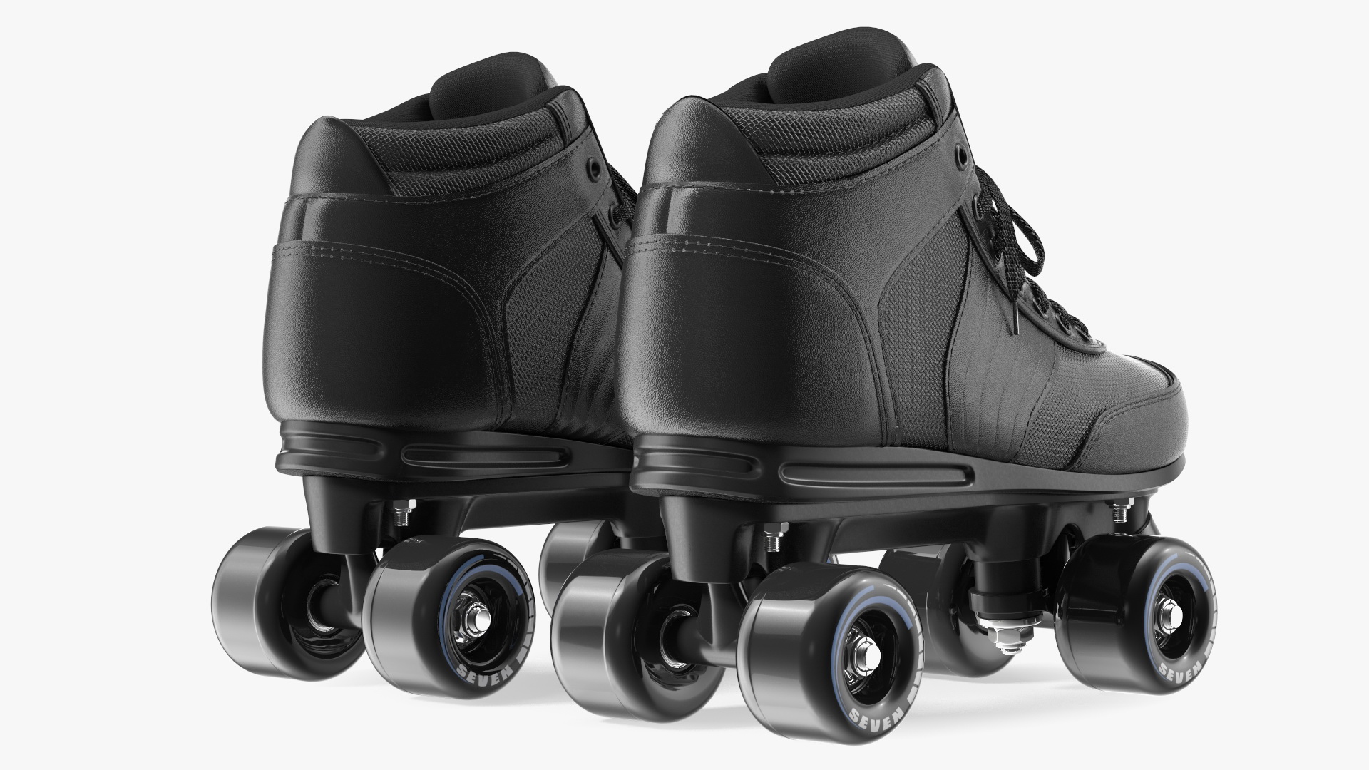 Quad Roller Skates Black 3D model