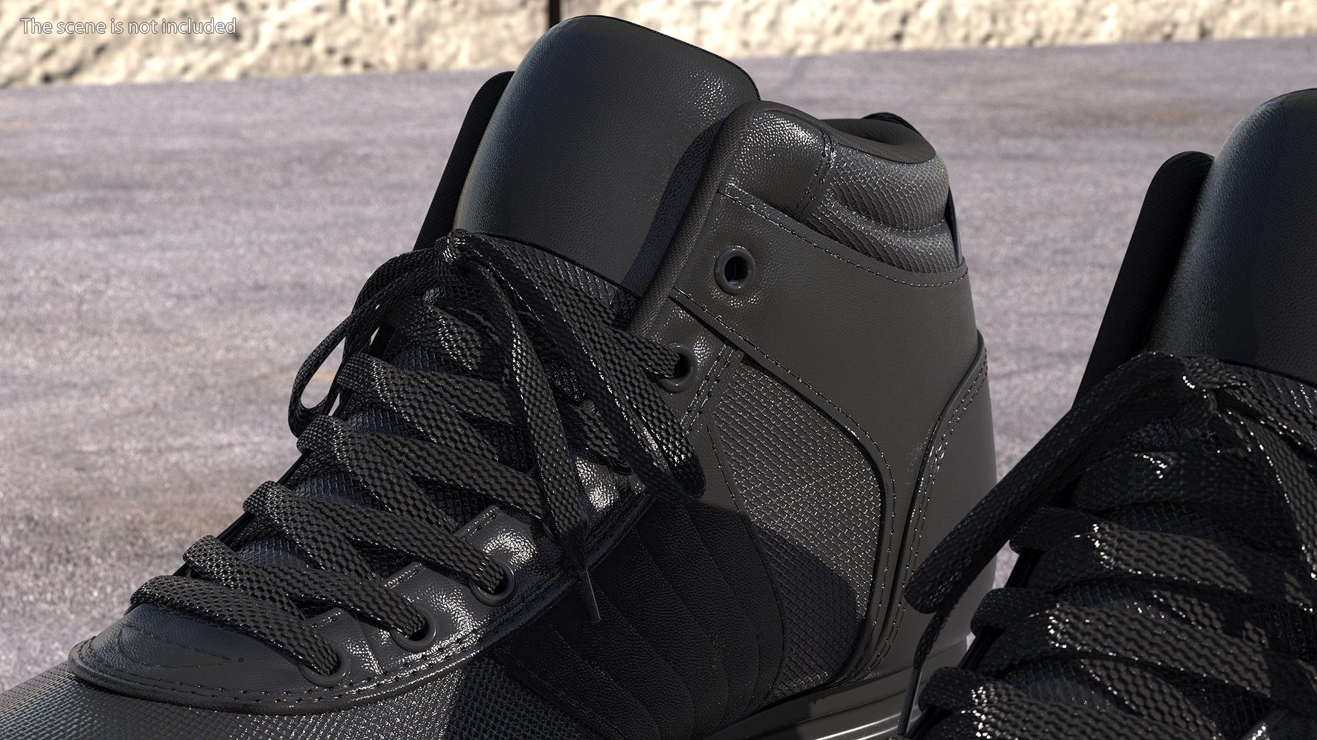 Quad Roller Skates Black 3D model