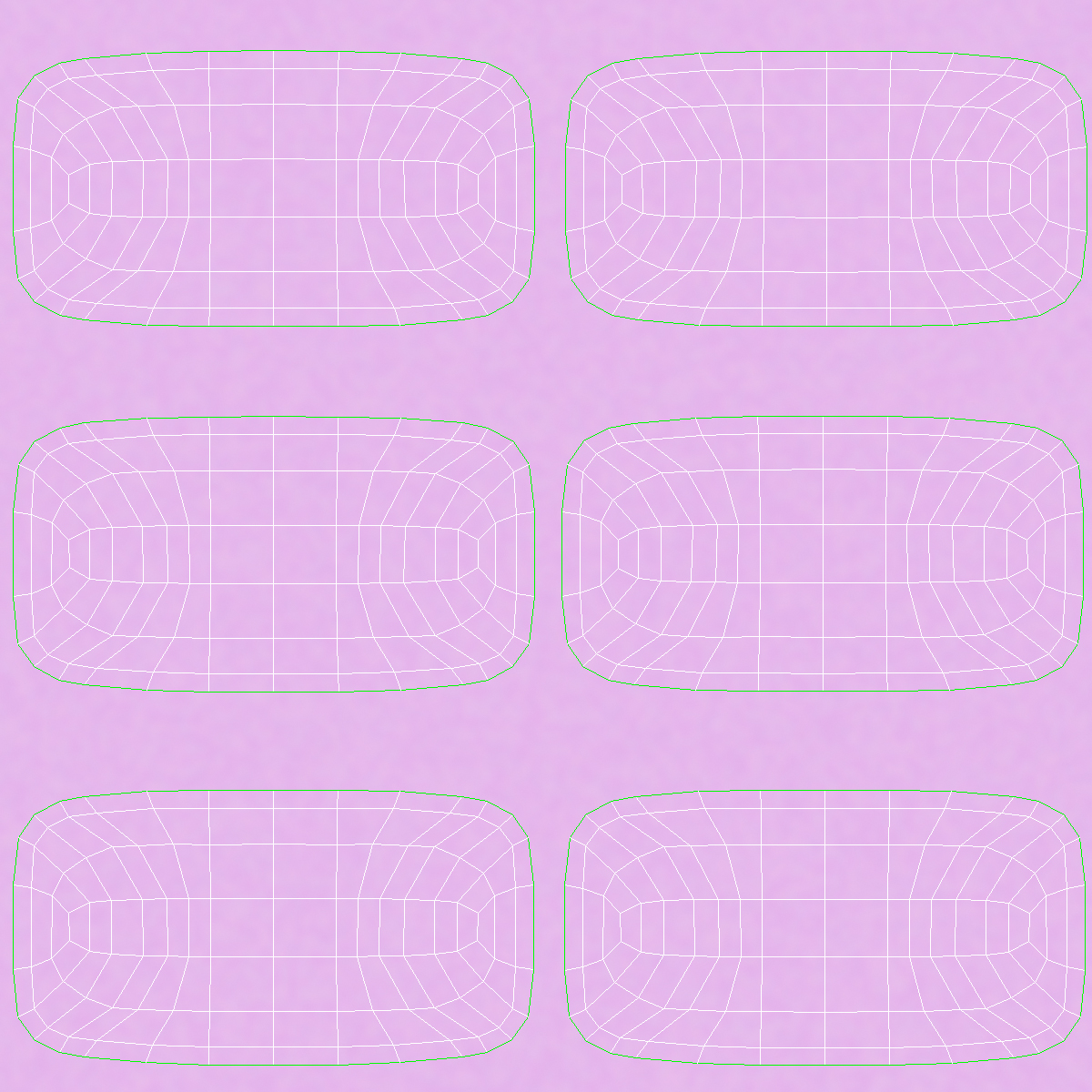 3D Pile of Chewing Gum Pads Purple
