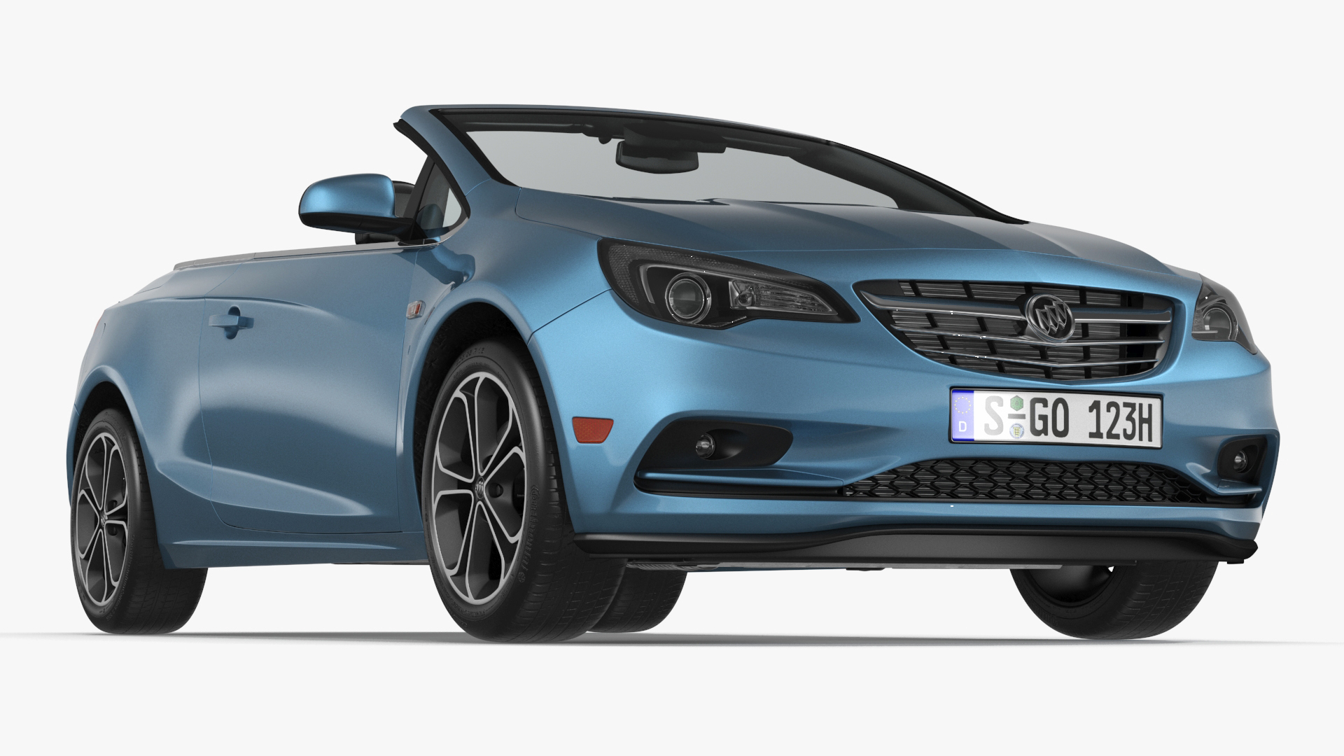 3D Buick Cascada Cabriolet Convertible Blue Color