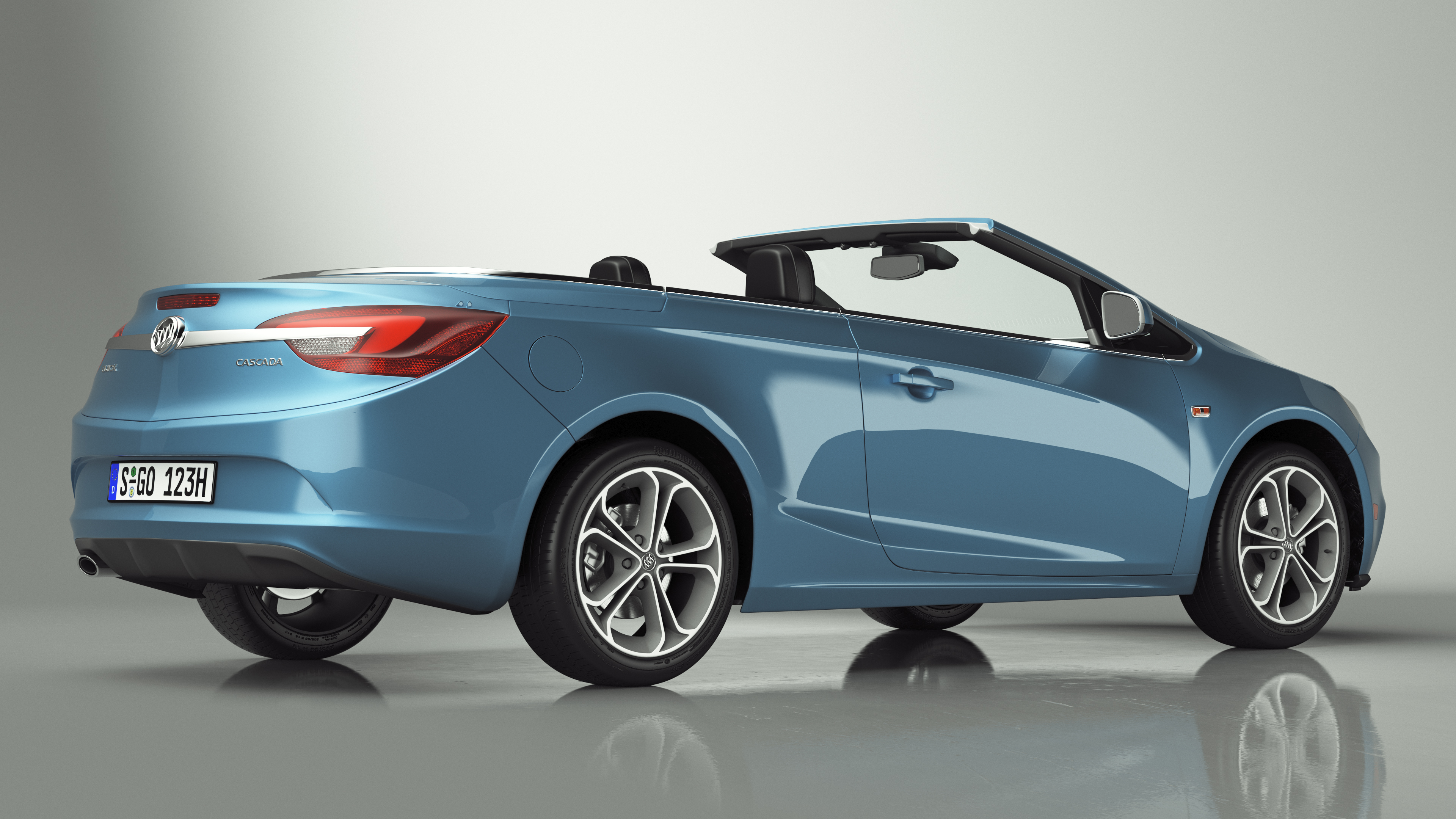 3D Buick Cascada Cabriolet Convertible Blue Color
