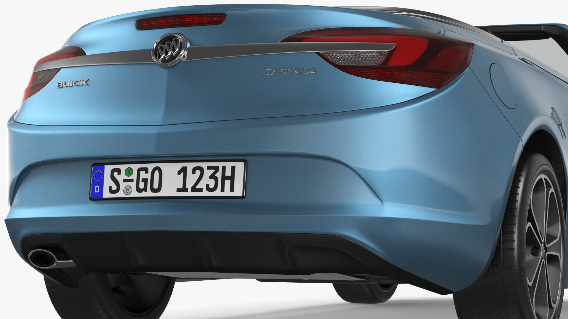 3D Buick Cascada Cabriolet Convertible Blue Color