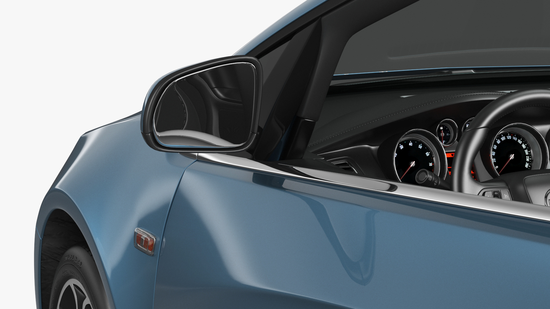 3D Buick Cascada Cabriolet Convertible Blue Color