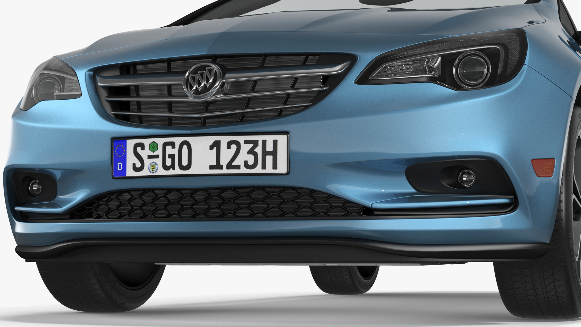 3D Buick Cascada Cabriolet Convertible Blue Color