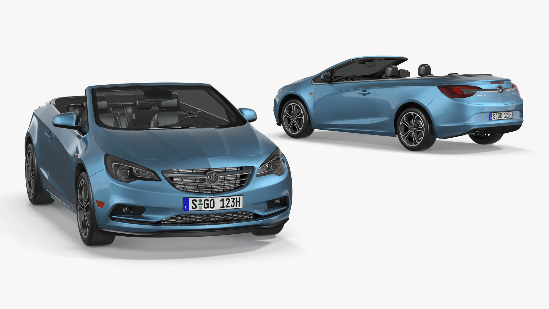 3D Buick Cascada Cabriolet Convertible Blue Color