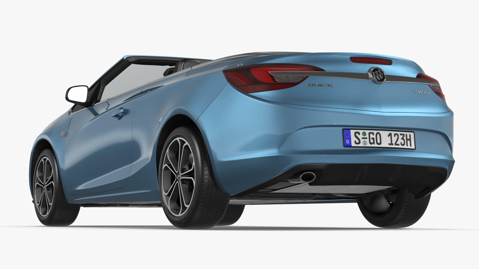 3D Buick Cascada Cabriolet Convertible Blue Color