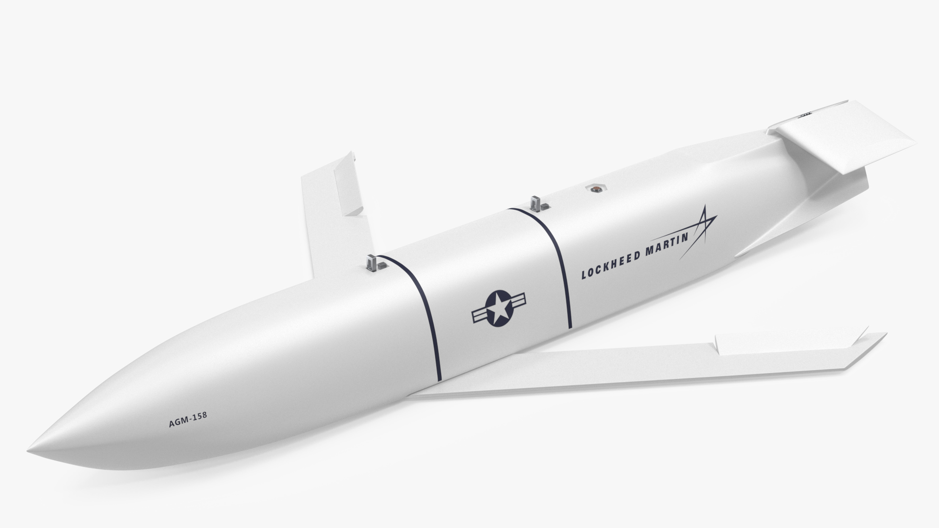 3D model Cruise Missile AGM 158 JASSM Rigged
