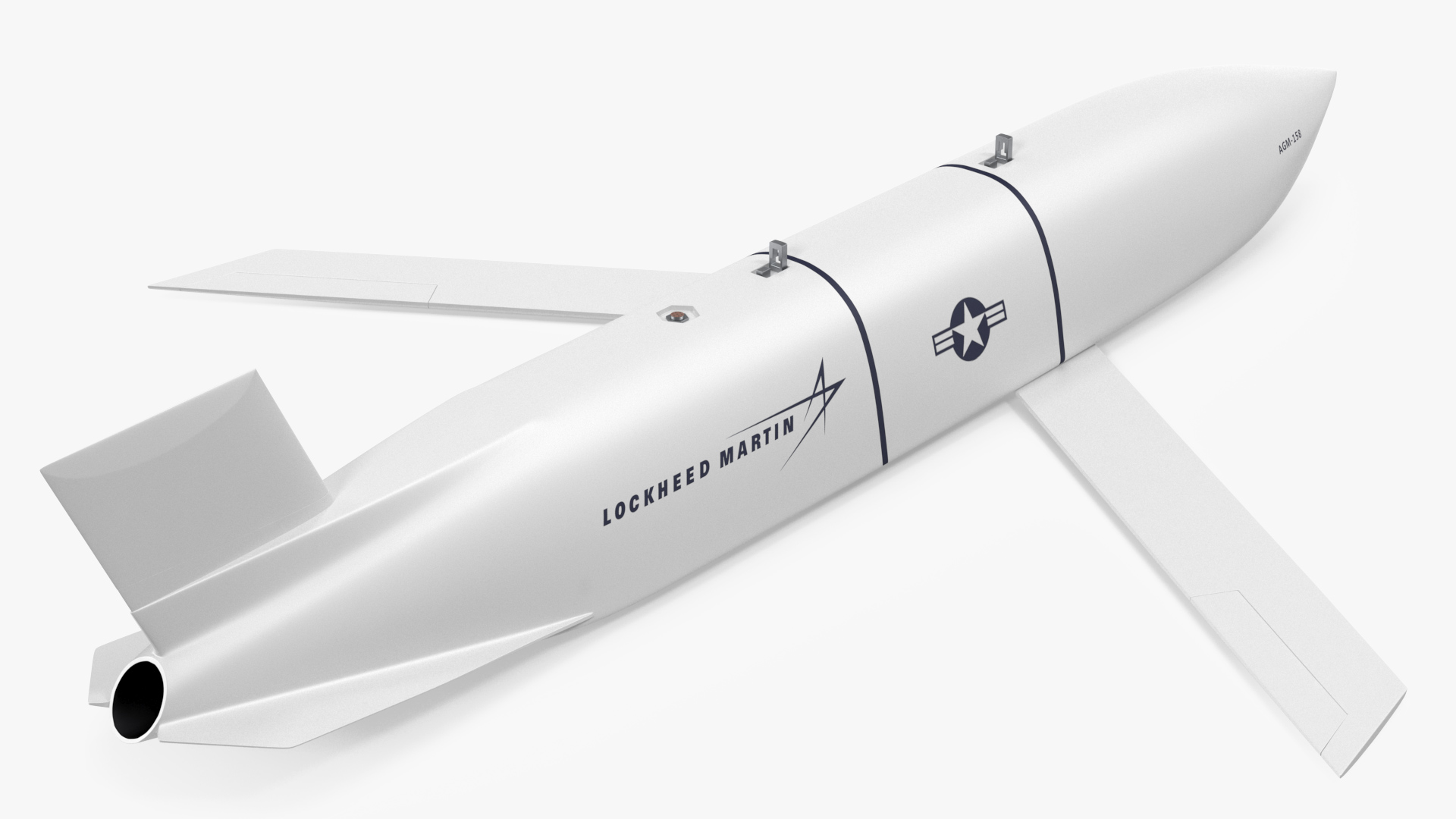 3D model Cruise Missile AGM 158 JASSM Rigged