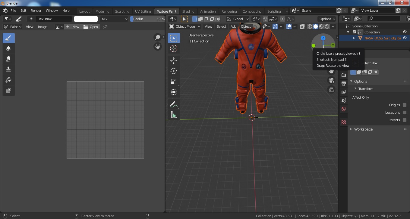 NASA OCSS Suit 3D model
