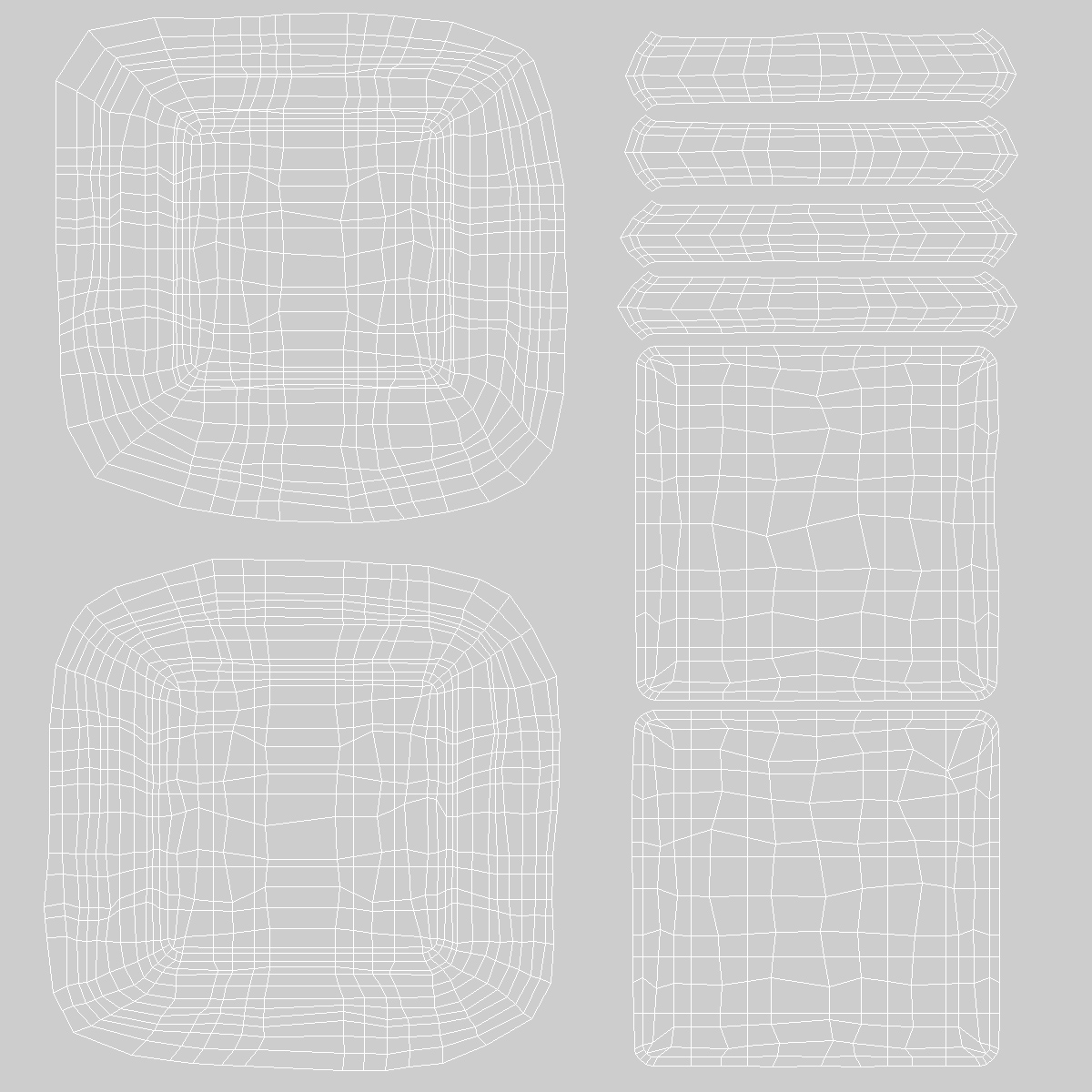 3D Ice Pattern Glass Block model