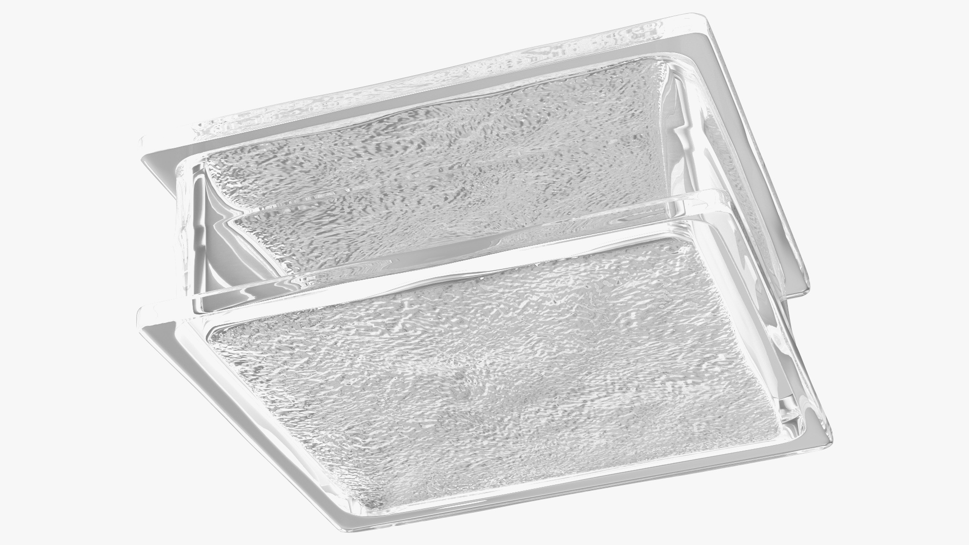 3D Ice Pattern Glass Block model