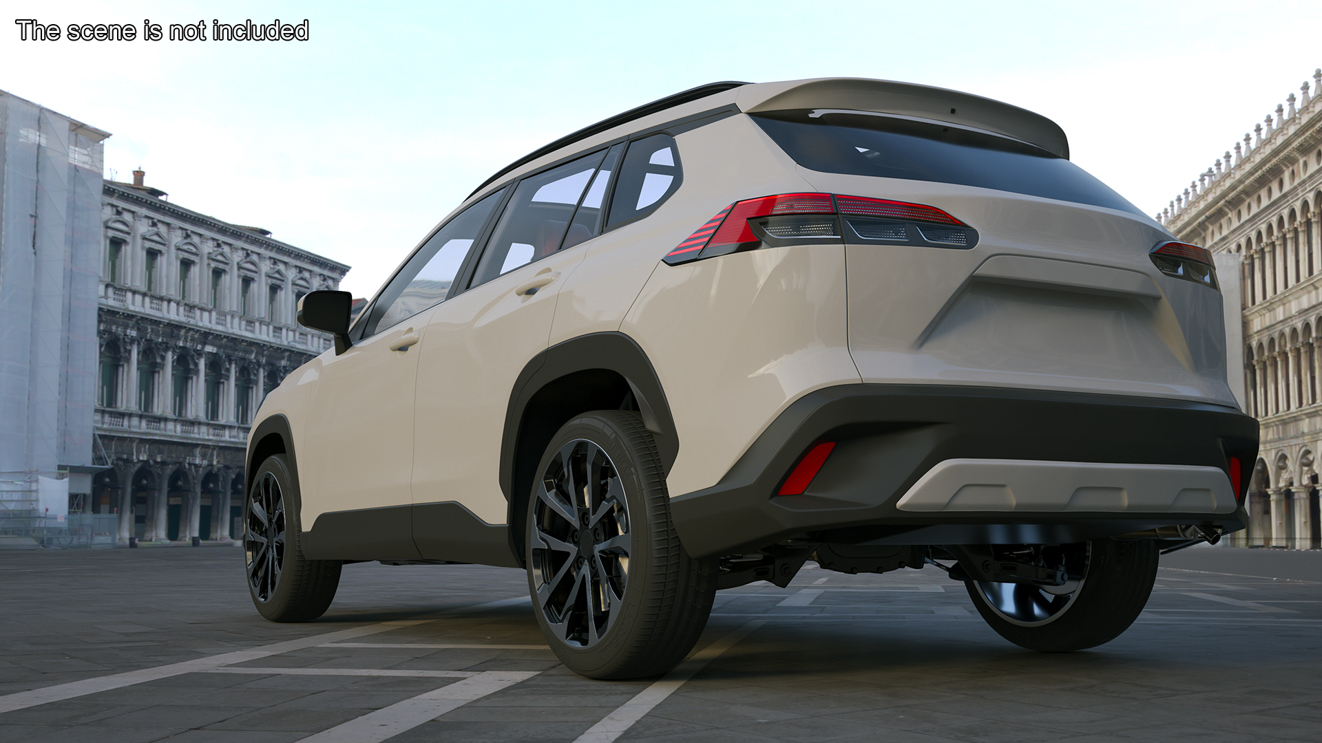 Vehicle Crossover Generic White Color 3D