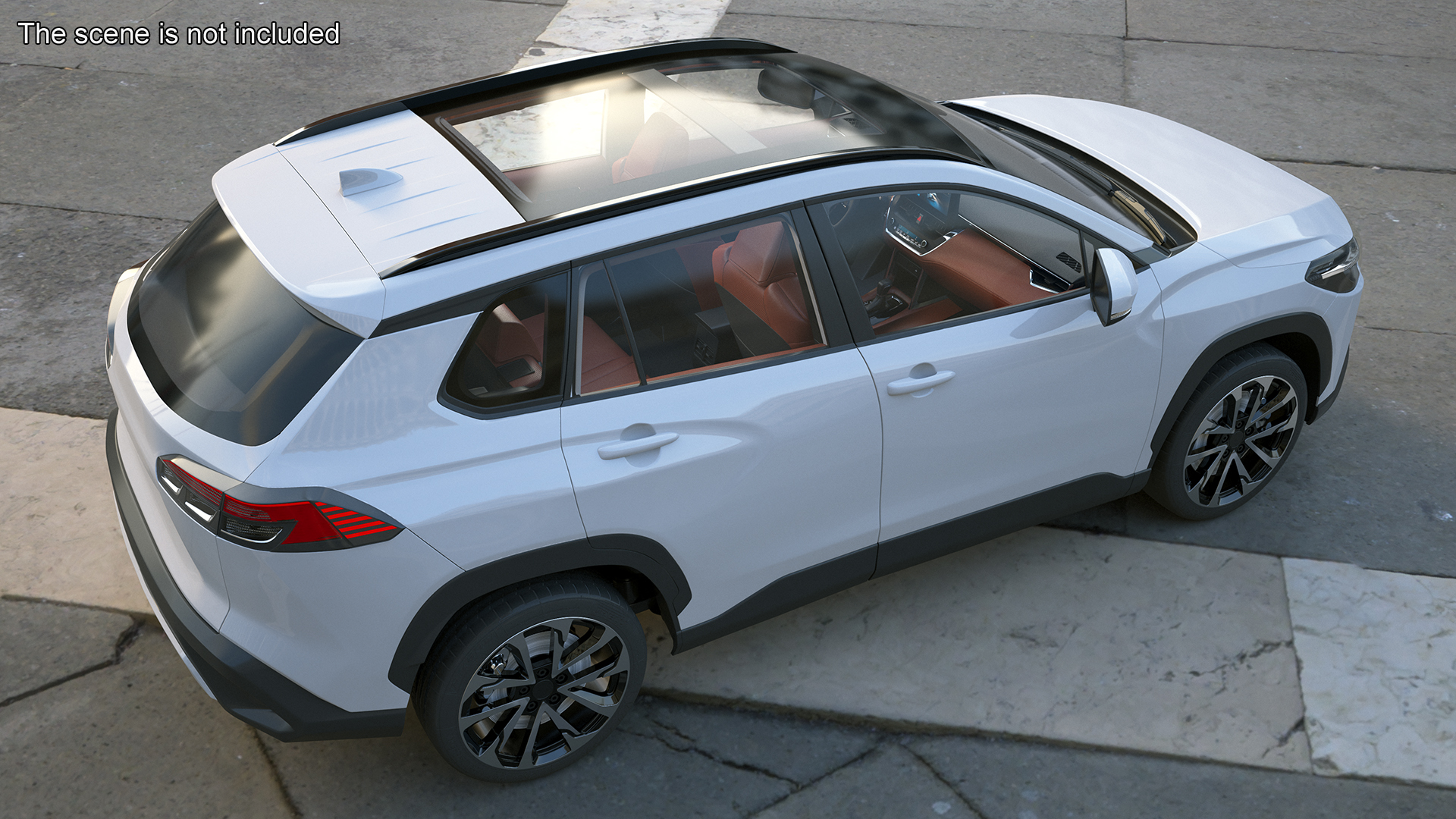 Vehicle Crossover Generic White Color 3D