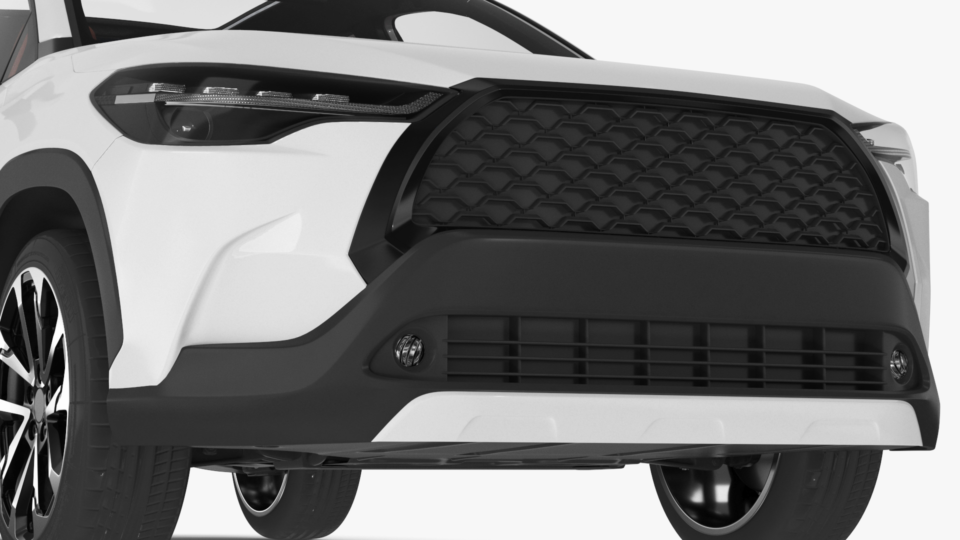 Vehicle Crossover Generic White Color 3D