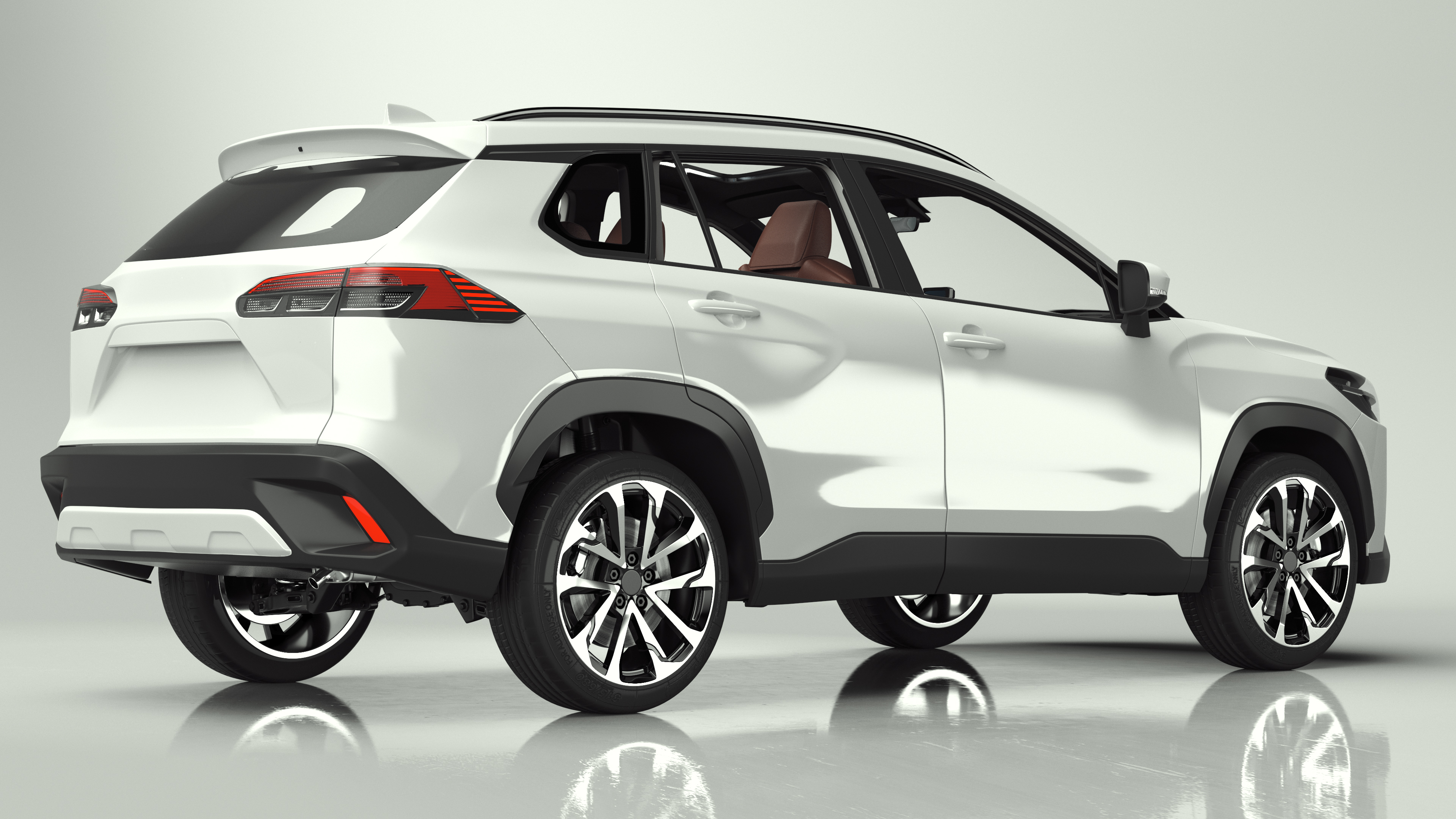 Vehicle Crossover Generic White Color 3D