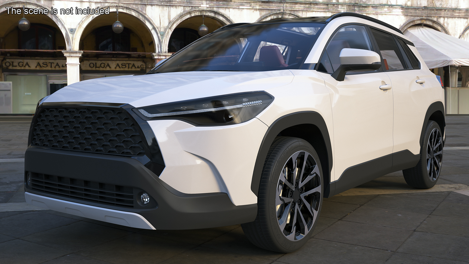 Vehicle Crossover Generic White Color 3D
