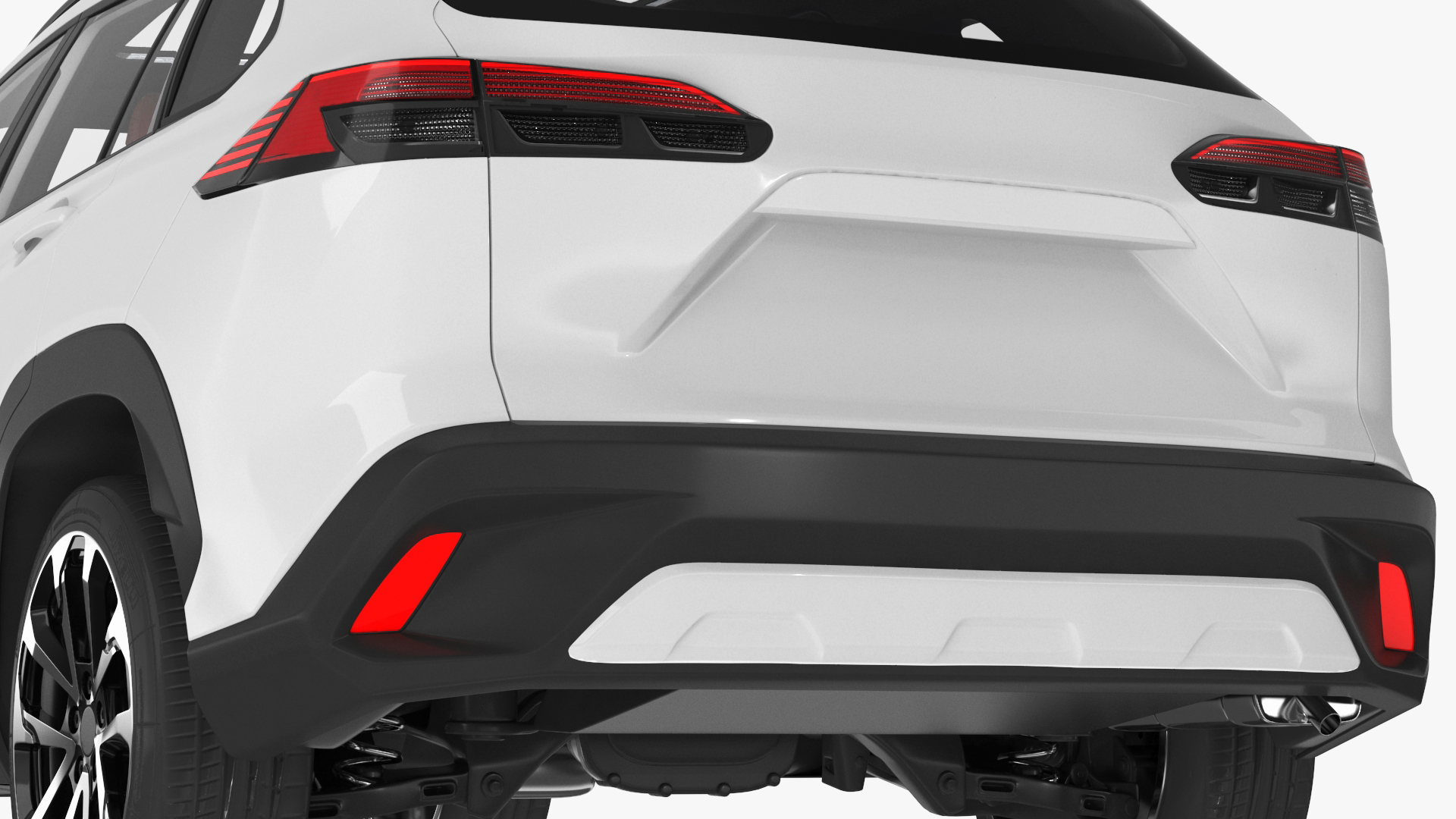 Vehicle Crossover Generic White Color 3D