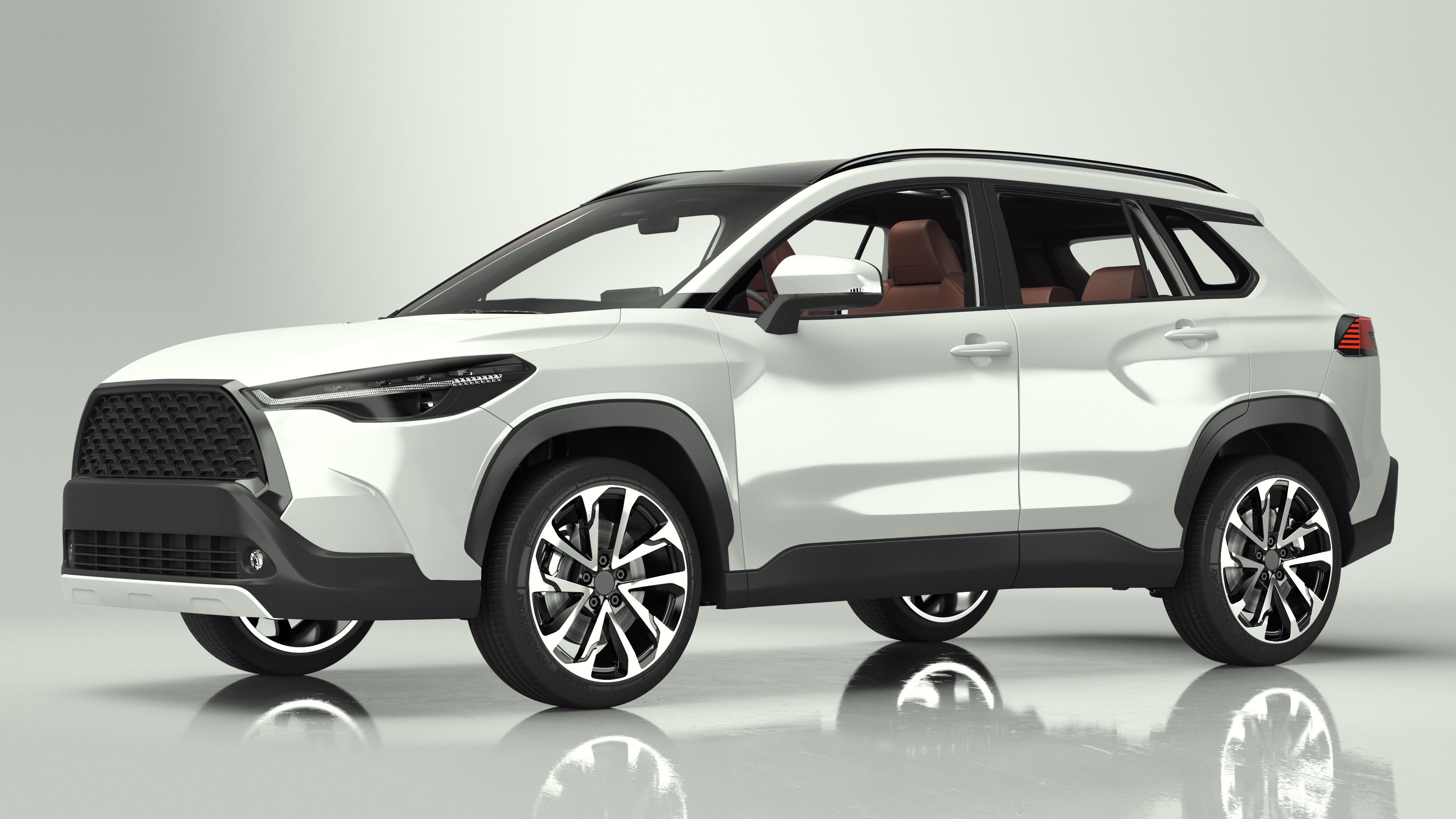 Vehicle Crossover Generic White Color 3D