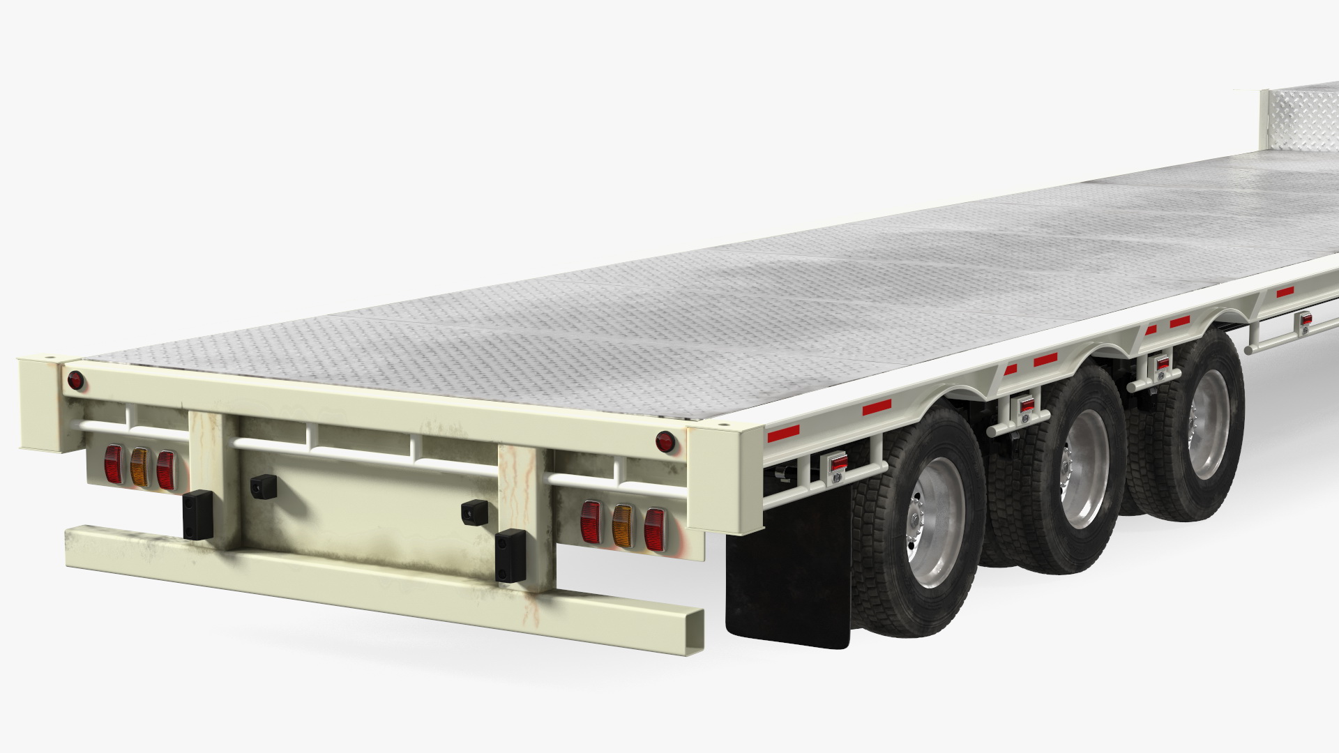 Mack Anthem Truck with Single Drop Tri Axle Extendable Trailer 3D