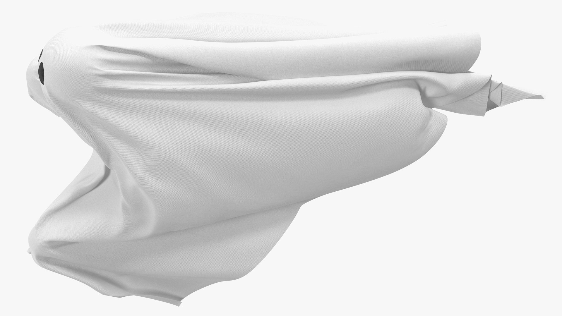 White Ghost Sheet Flying 3D model