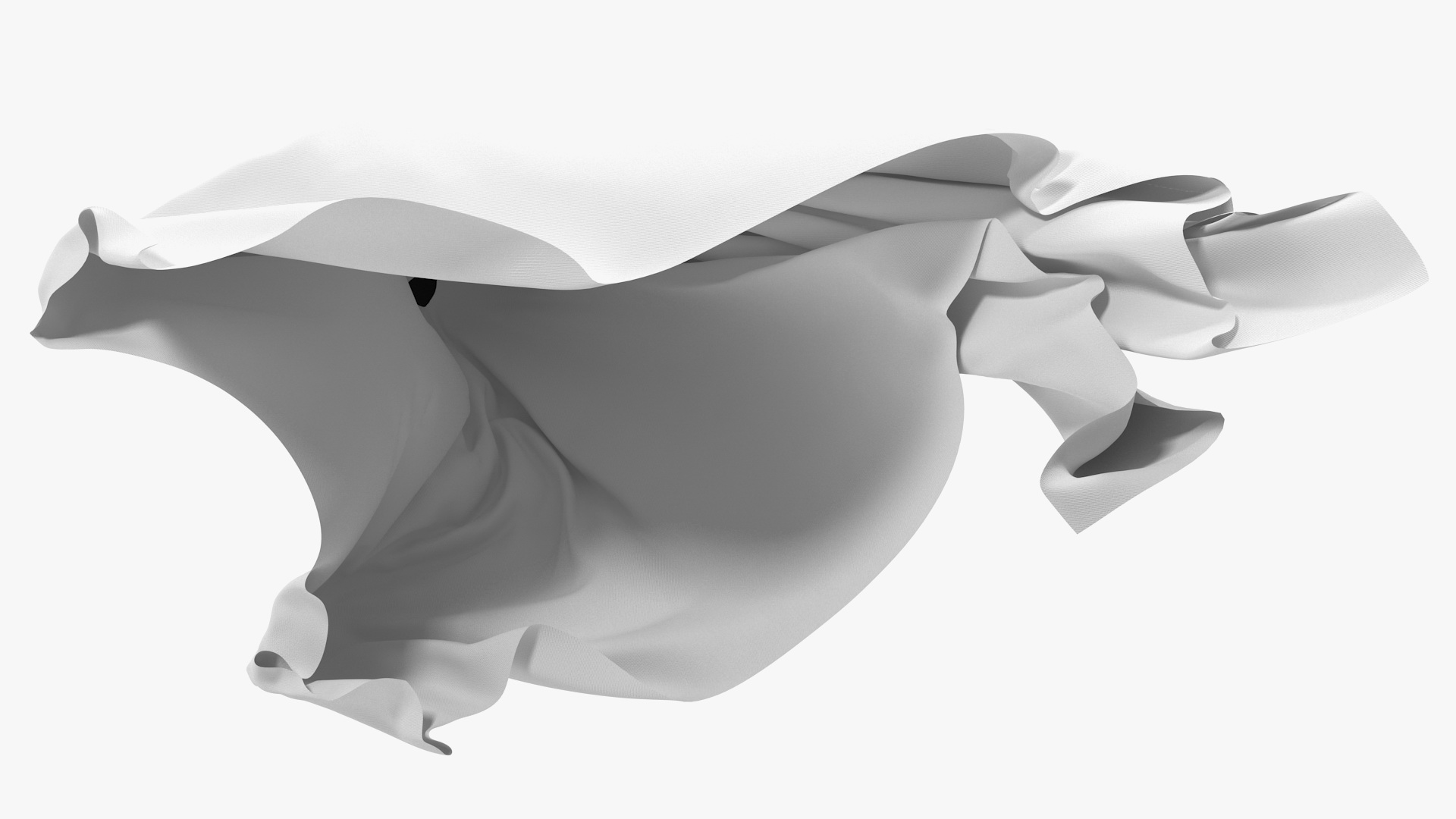 White Ghost Sheet Flying 3D model
