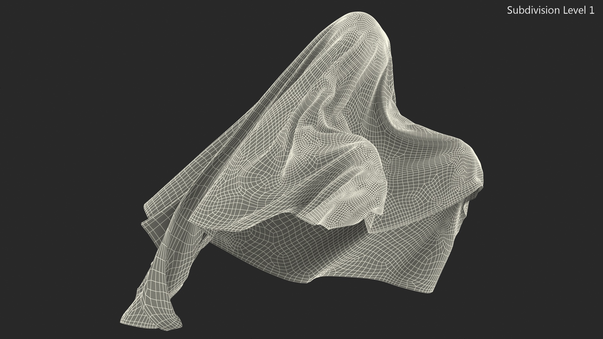 White Ghost Sheet Flying 3D model