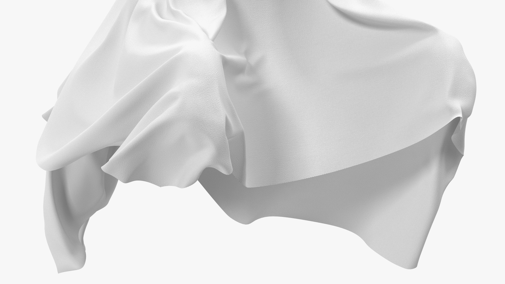 White Ghost Sheet Flying 3D model