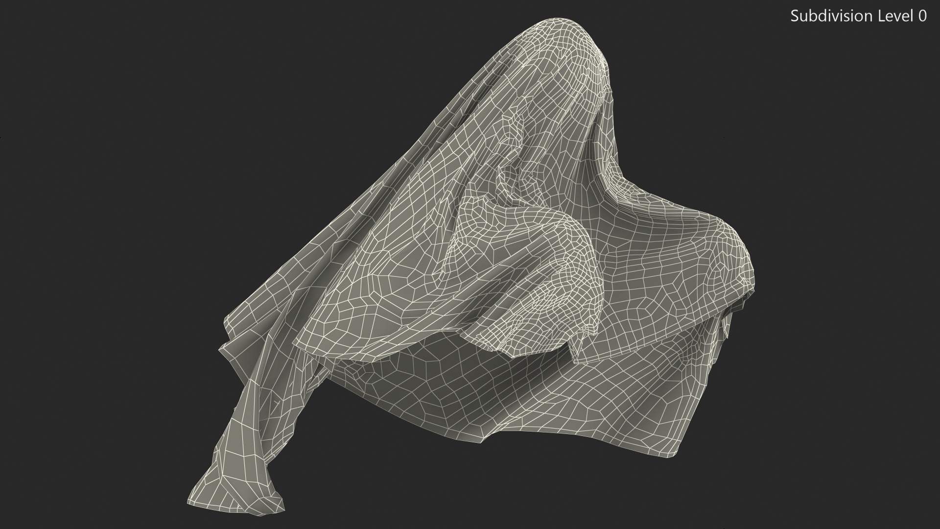 White Ghost Sheet Flying 3D model
