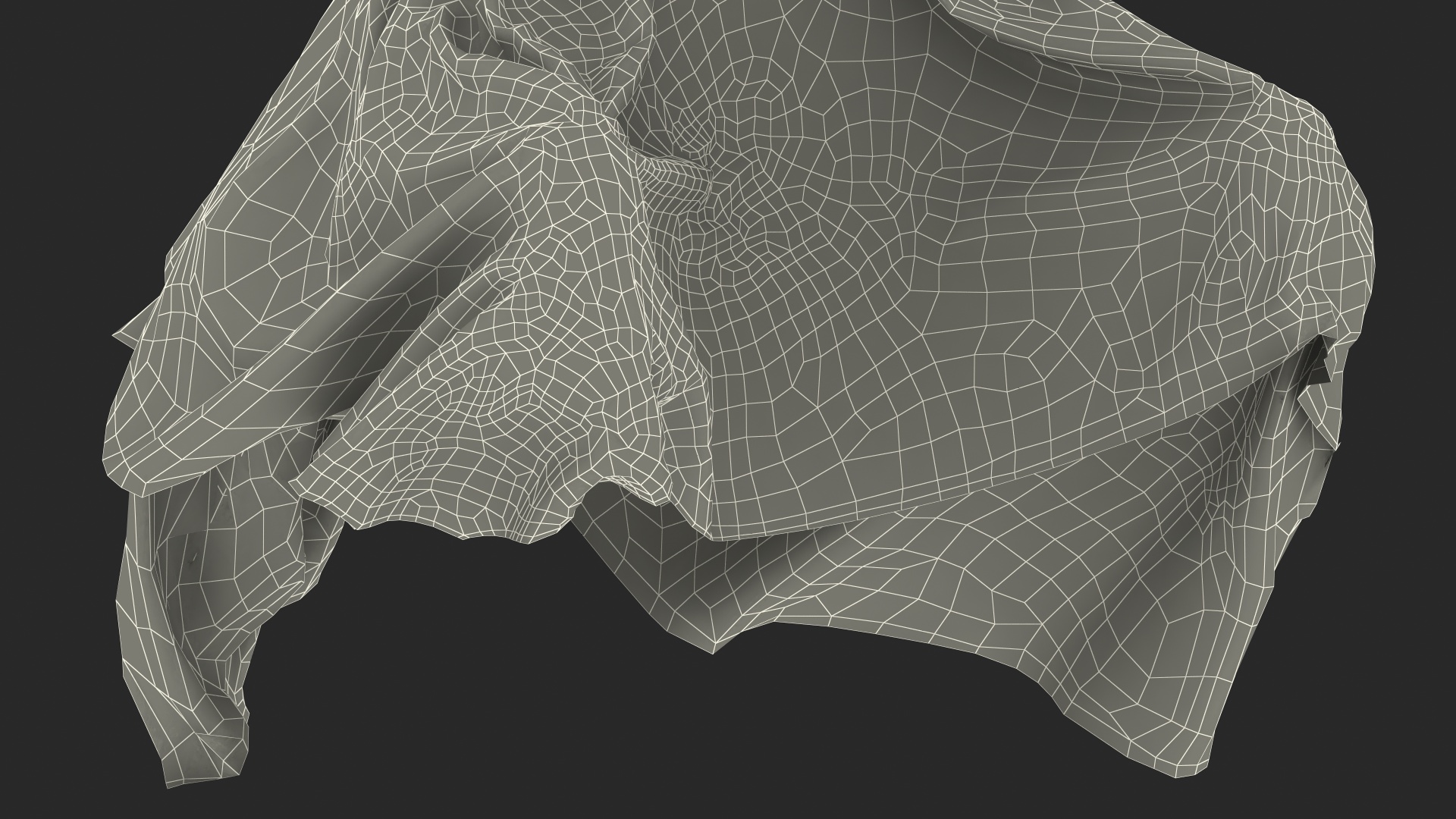White Ghost Sheet Flying 3D model