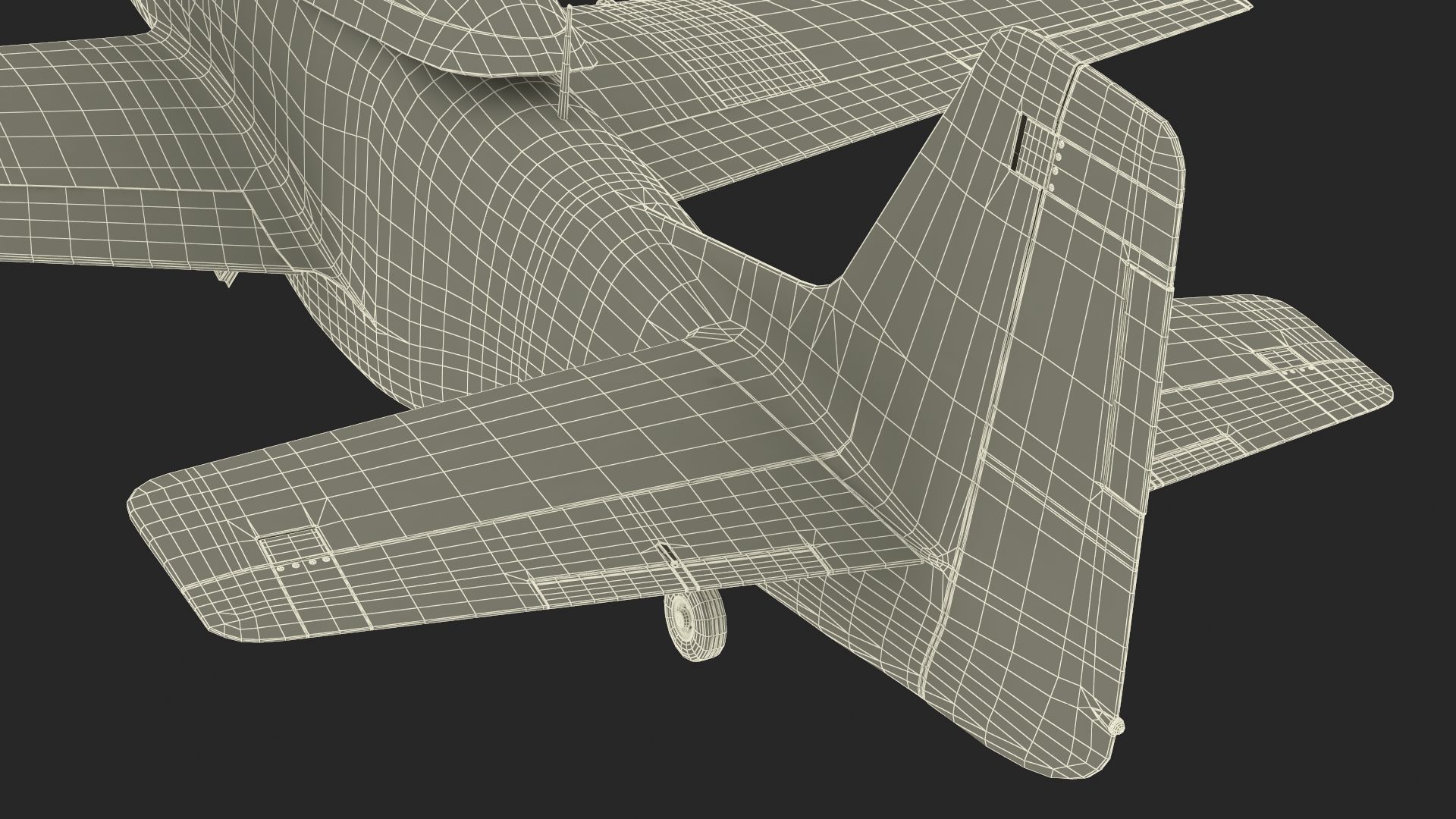 3D model North American P-51 Rigged for Cinema 4D