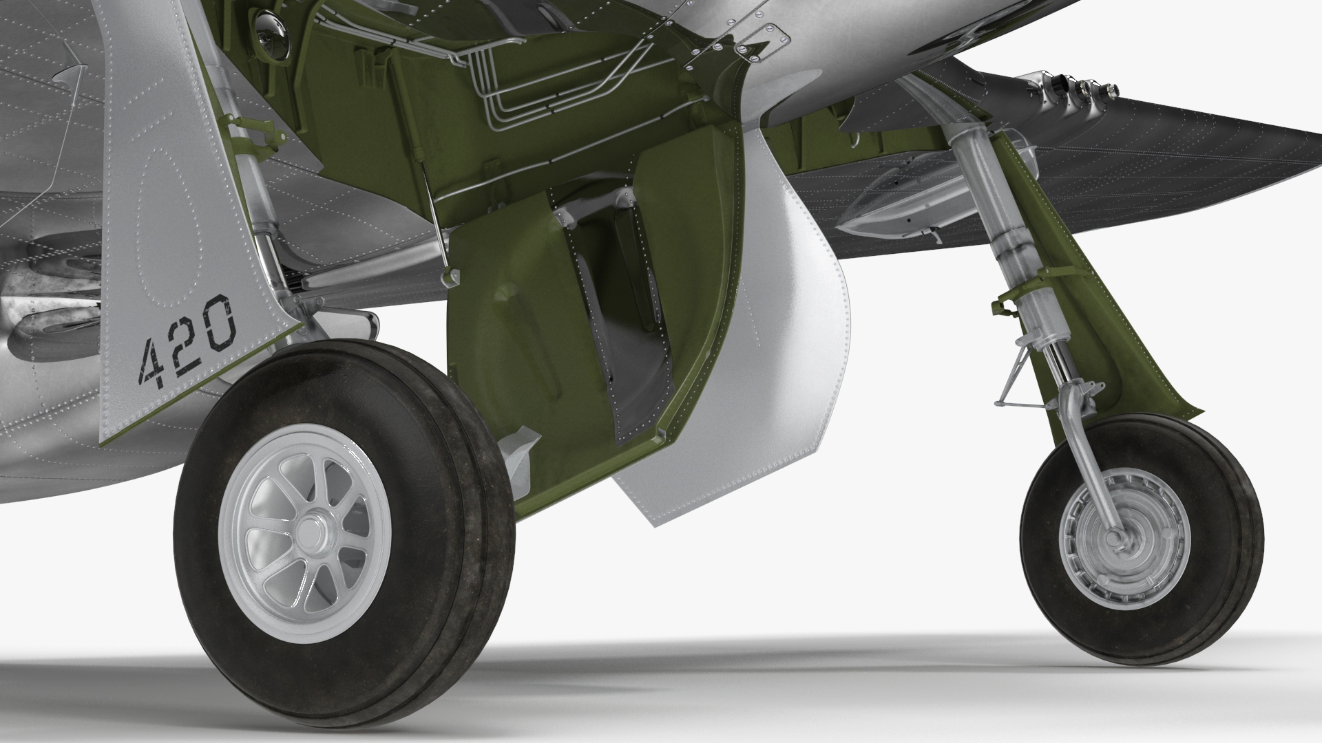3D model North American P-51 Rigged for Cinema 4D