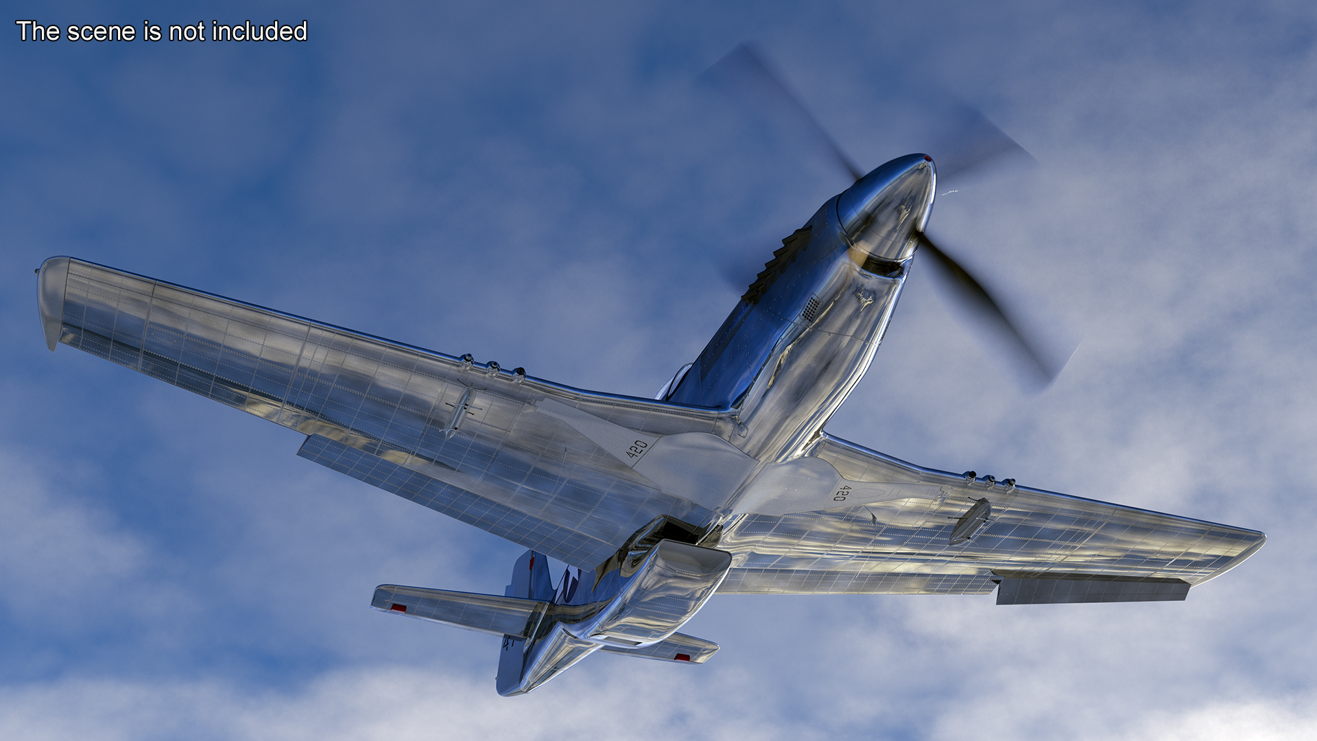 3D model North American P-51 Rigged for Cinema 4D