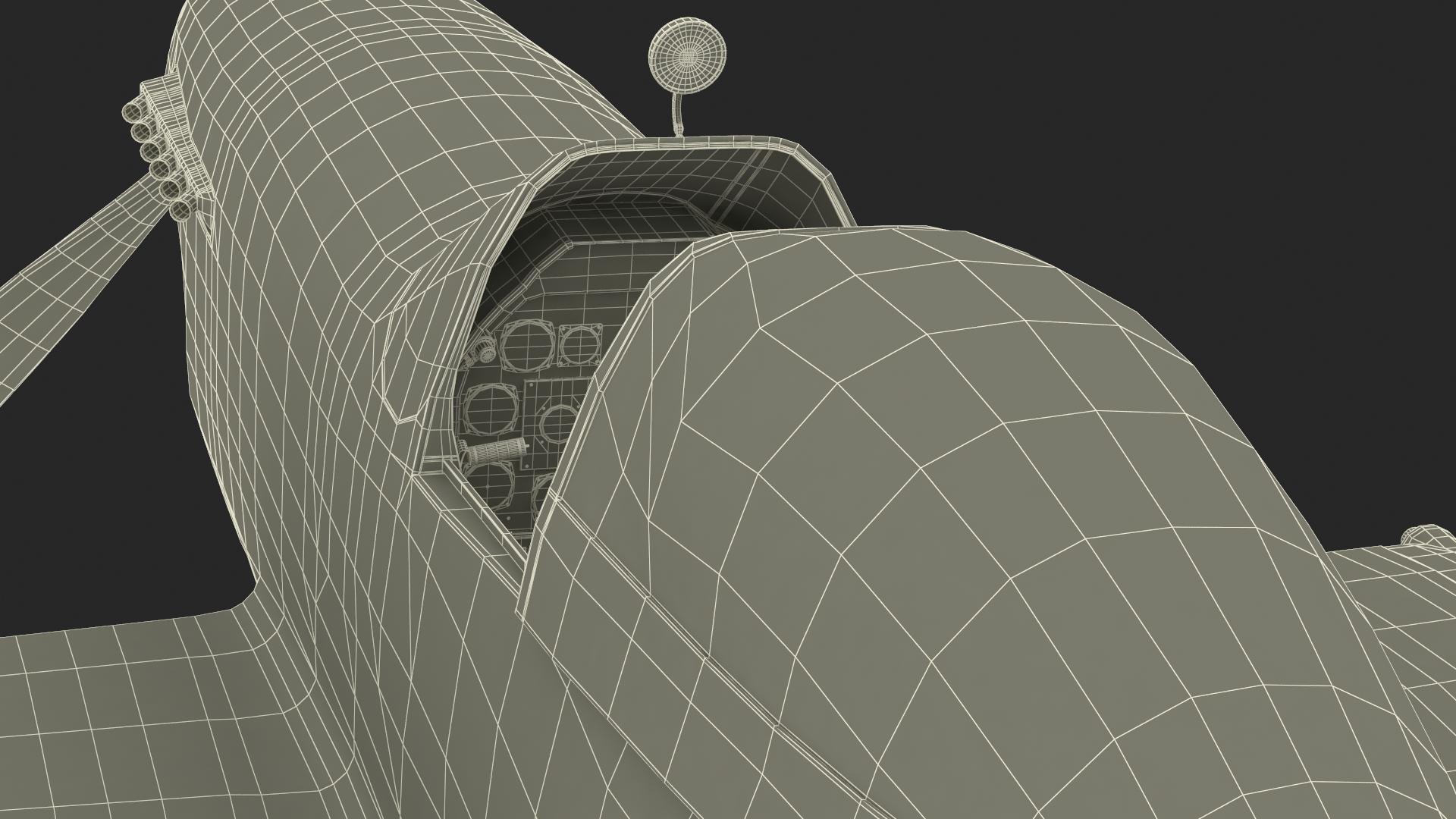 3D model North American P-51 Rigged for Cinema 4D