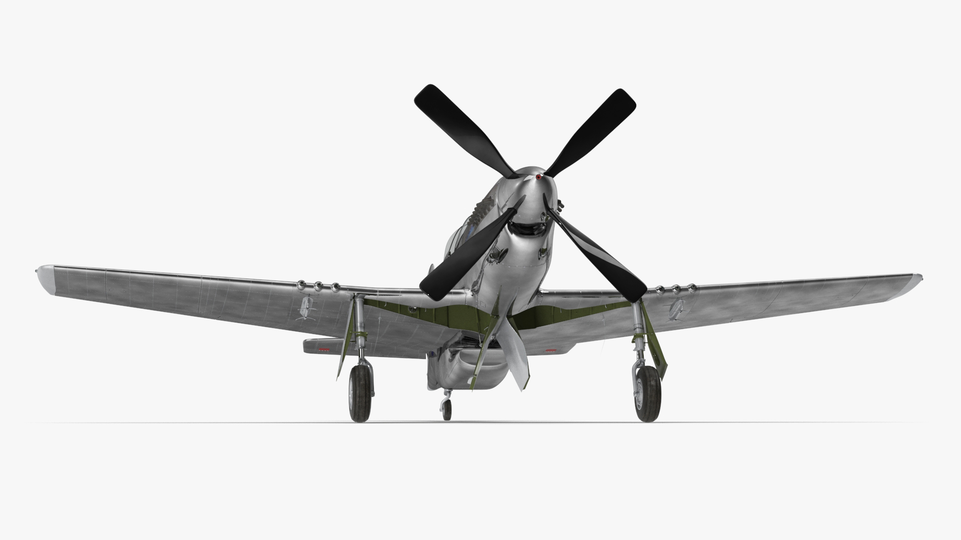 3D model North American P-51 Rigged for Cinema 4D