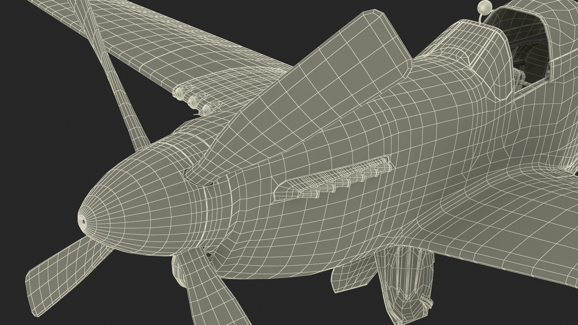 3D model North American P-51 Rigged for Cinema 4D