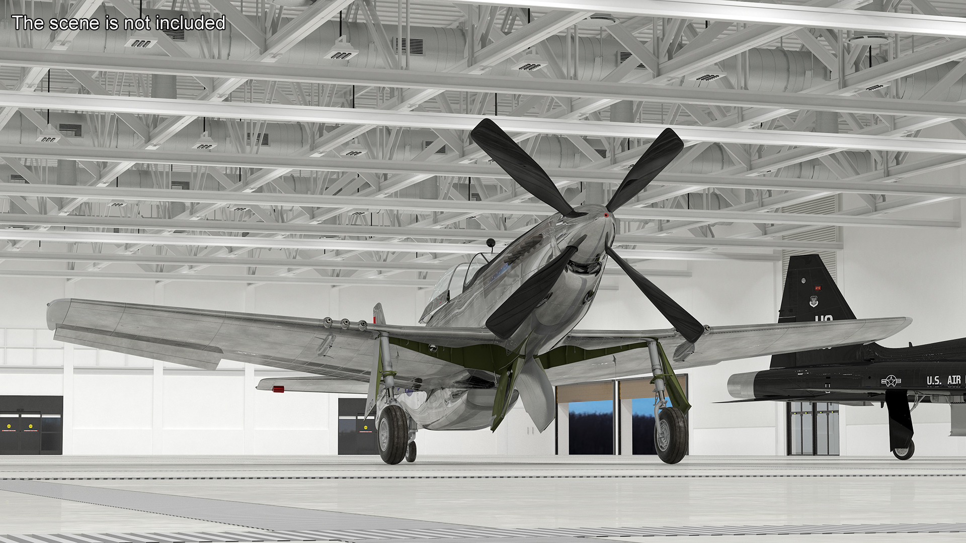 3D model North American P-51 Rigged for Cinema 4D