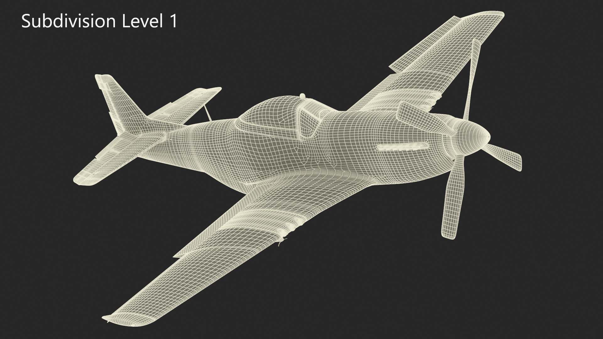 3D model North American P-51 Rigged for Cinema 4D
