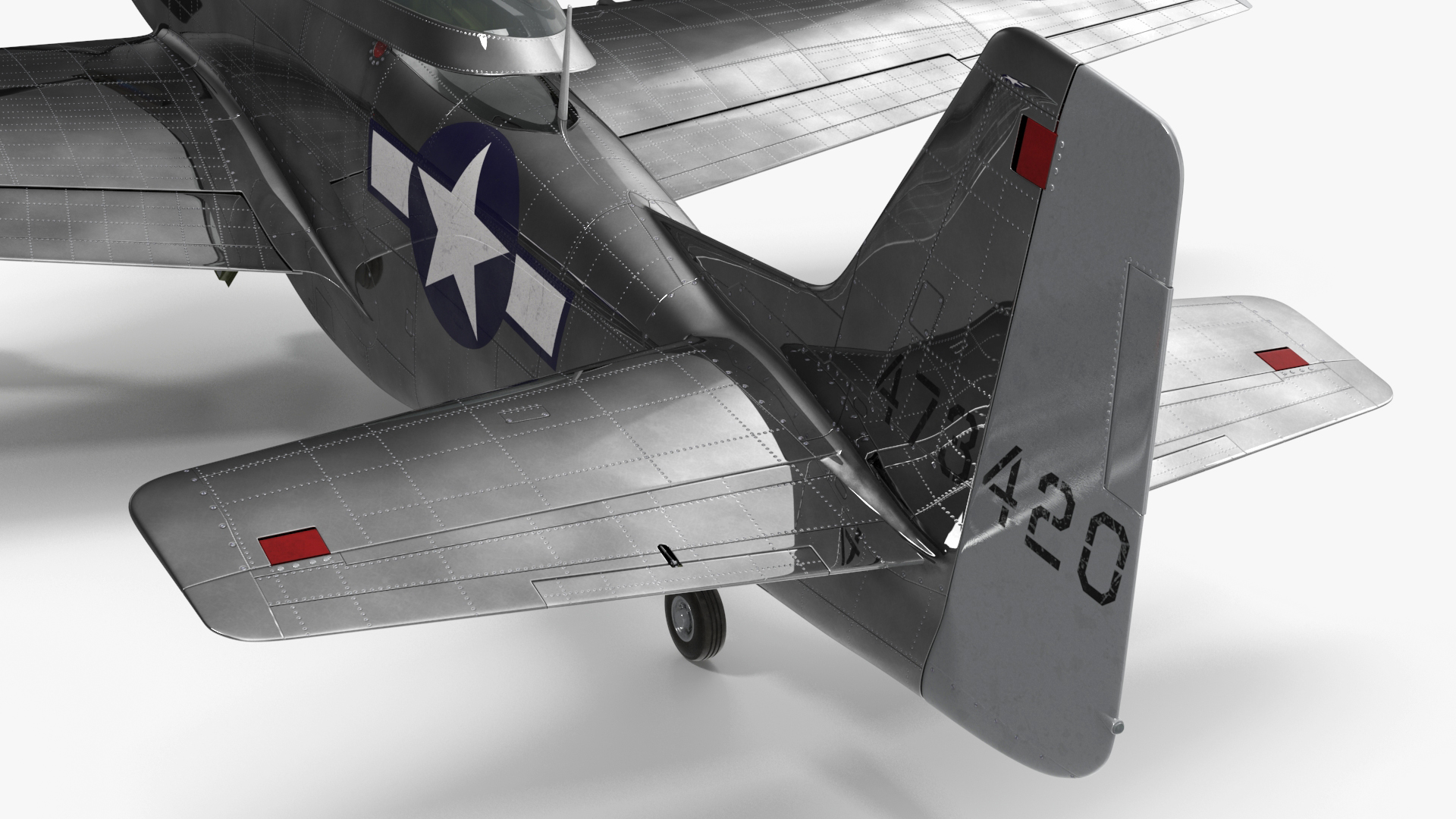 3D model North American P-51 Rigged for Cinema 4D